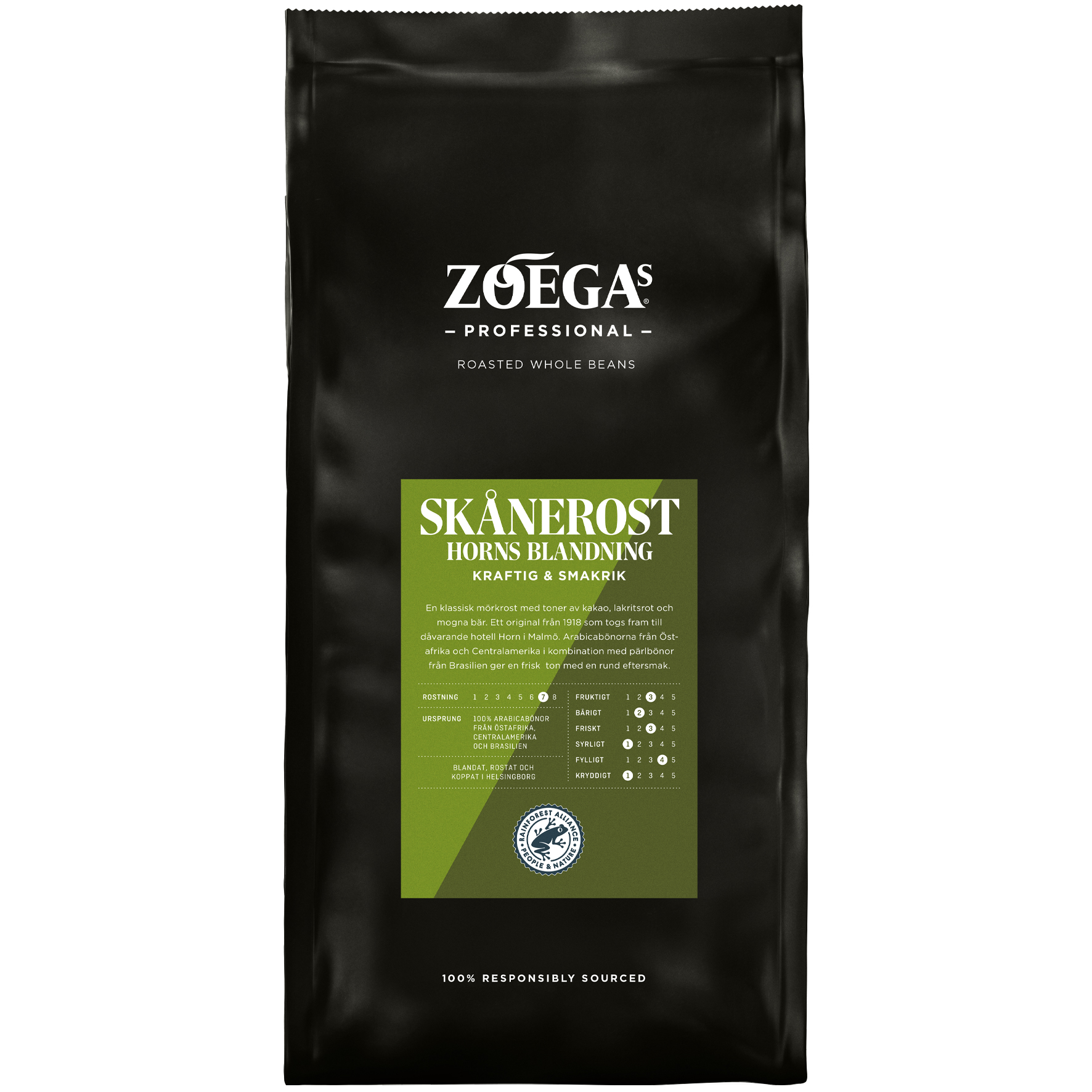 [2829576] Kaffe Zoégas Professional Skånerost Hornsblandning Hela Bönor 750 Gram