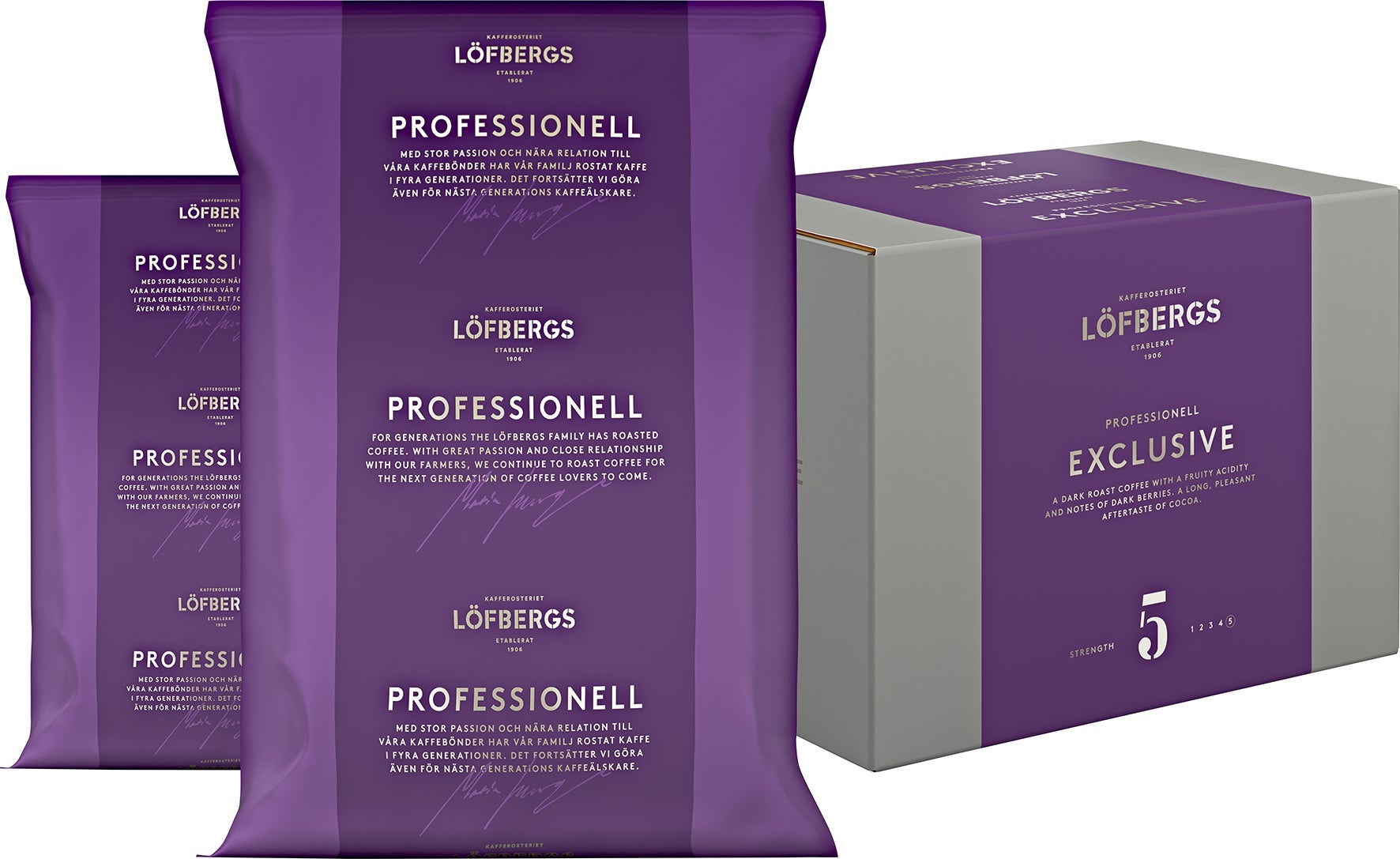 [8550133] Kaffe Löfbergs Professional Exclusive Hela Bönor Fair Eko 6 x 1000 g
