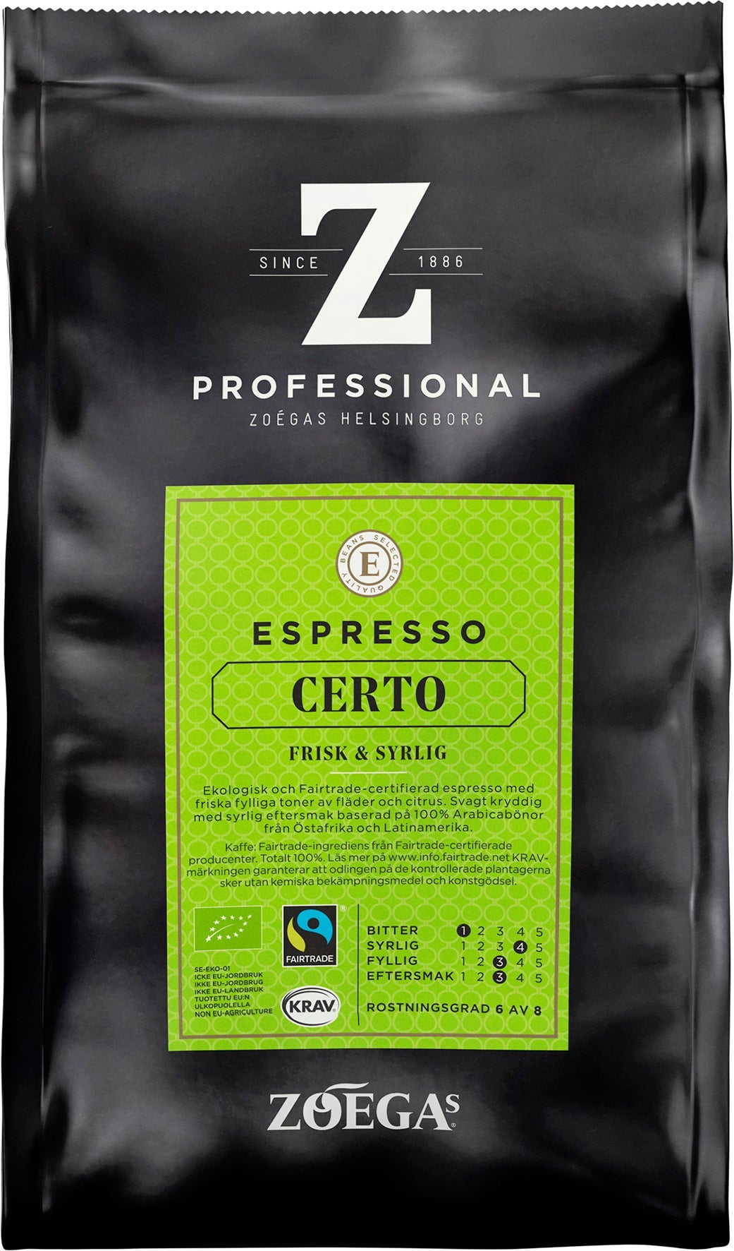 [8551301] Kaffe Zoégas Esp Certo 500gEko