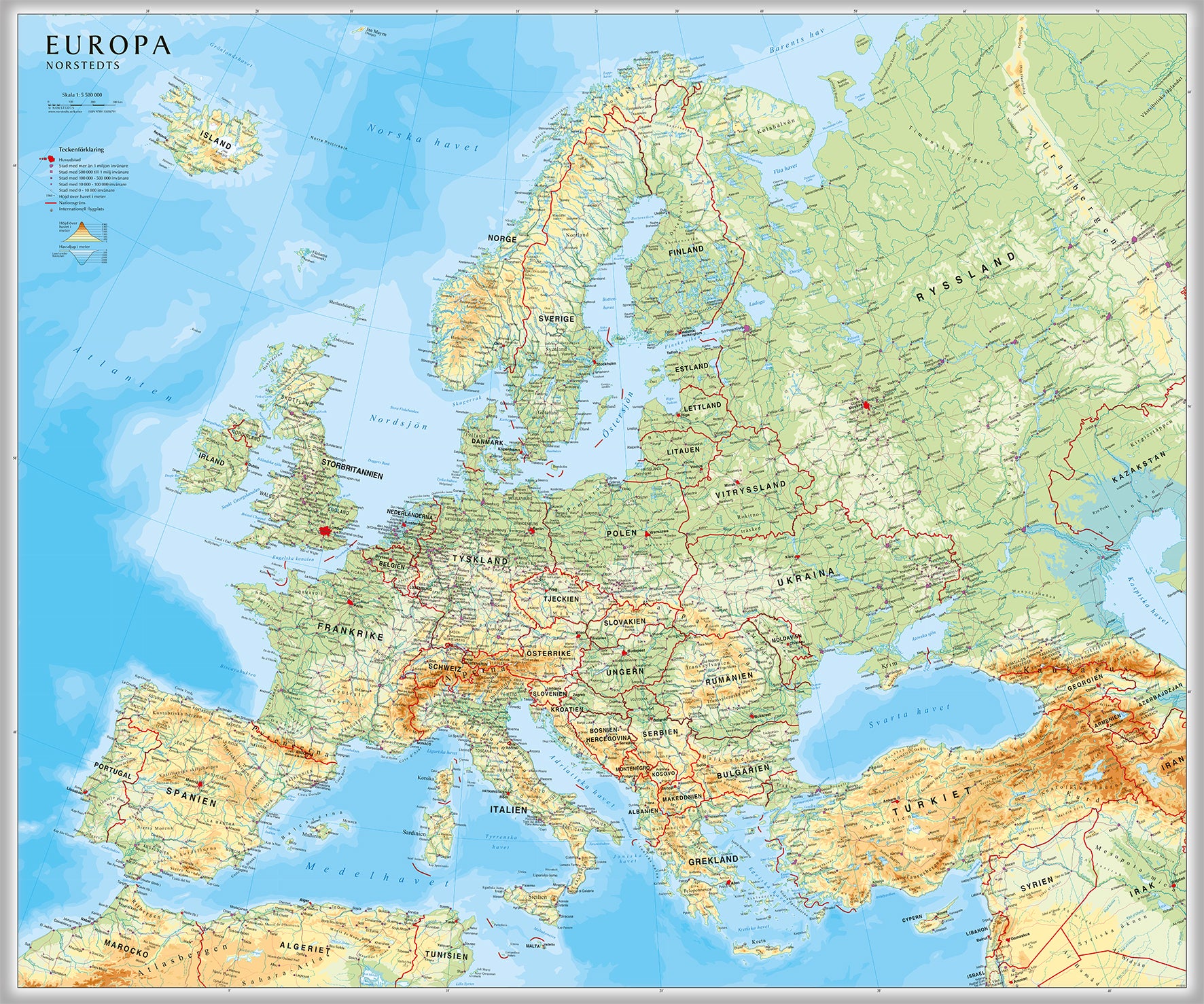[2714620] Europakarta 1:5,5 milj. 980 x 820 mm