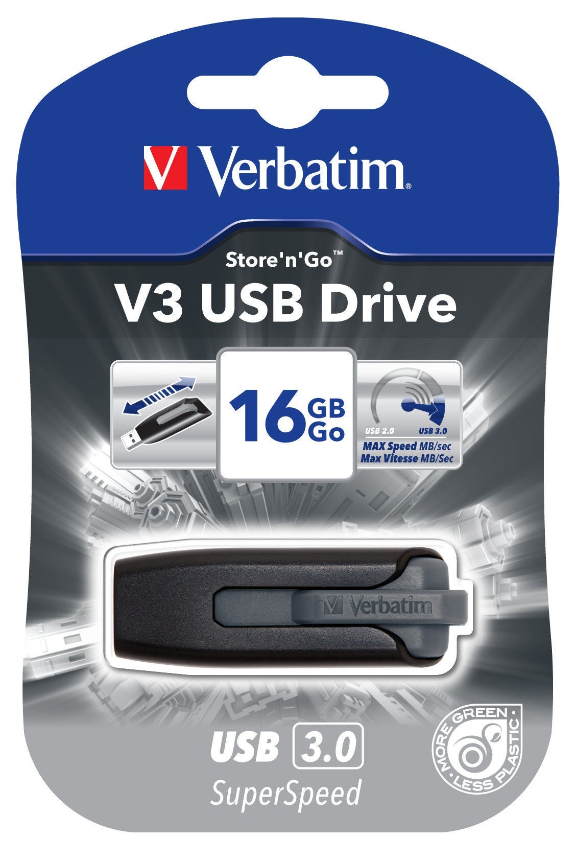 [5452266] USB 3.0 Verbatim V3 16GB Svart