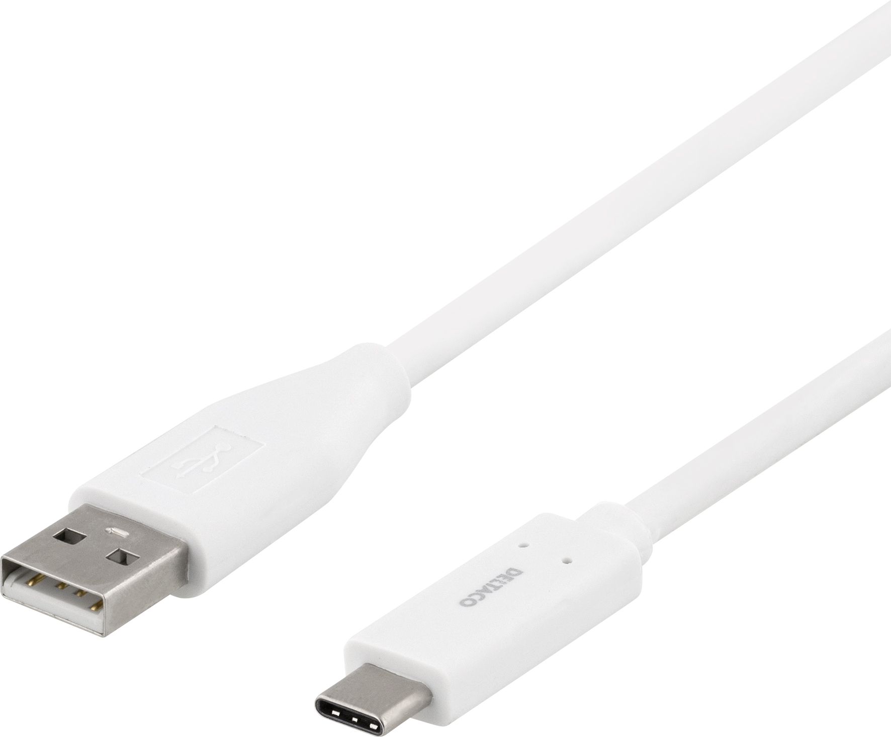 [5993065] USB-C - A 2.0 Deltaco vit 1m