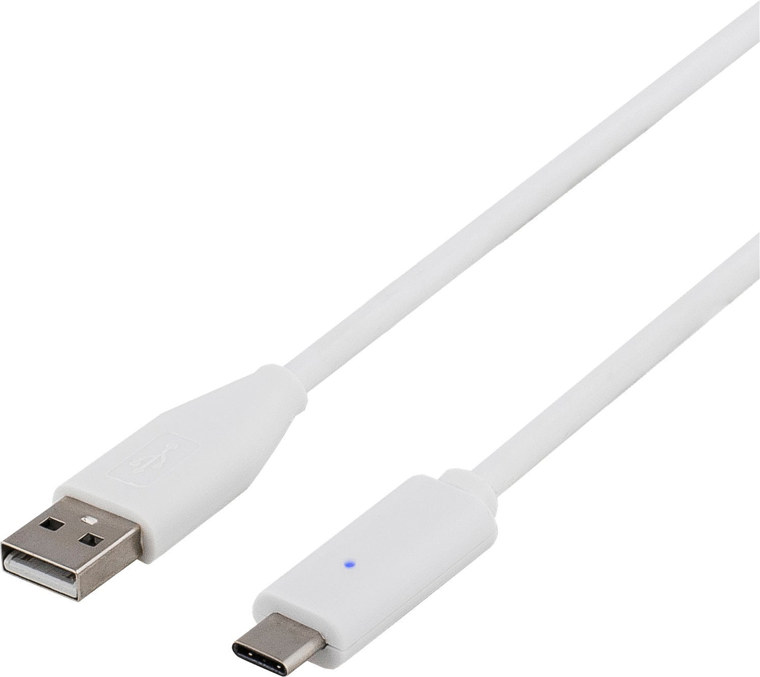 [5993066] USB-C - A 2.0 Deltaco vit 2m
