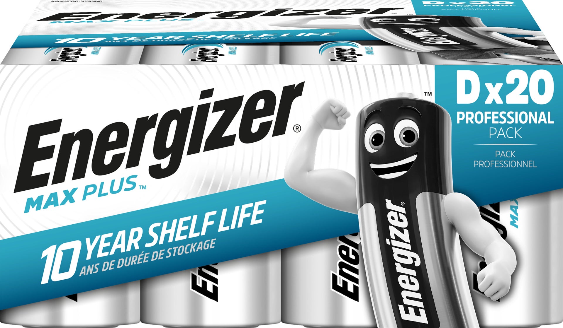 [8558875] Energizer Batteri Max Plus Alkaliskt D LR20 20-pack