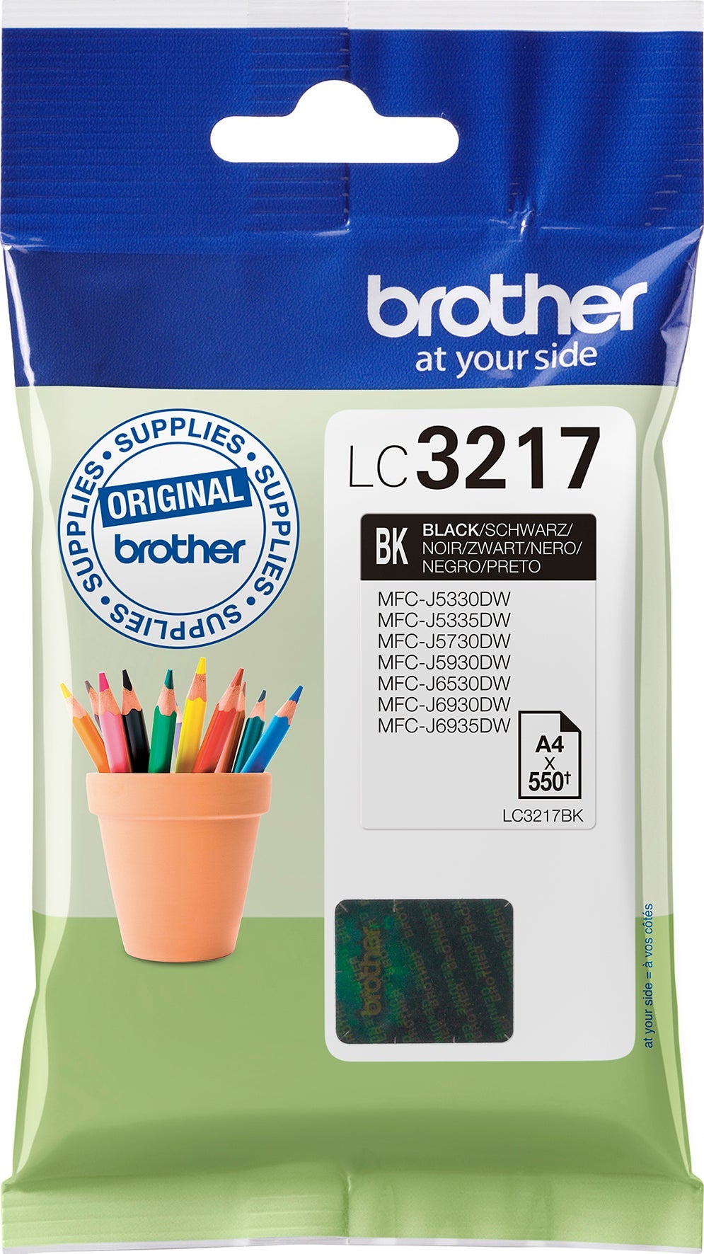 [5701315] Bläck Brother LC-3217BK Svart
