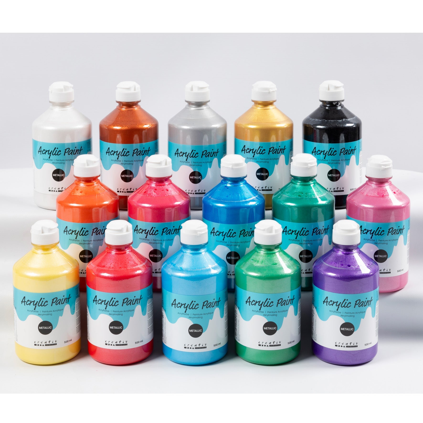 [8100316] Akrylfärg metallic 500ml 15st/fp