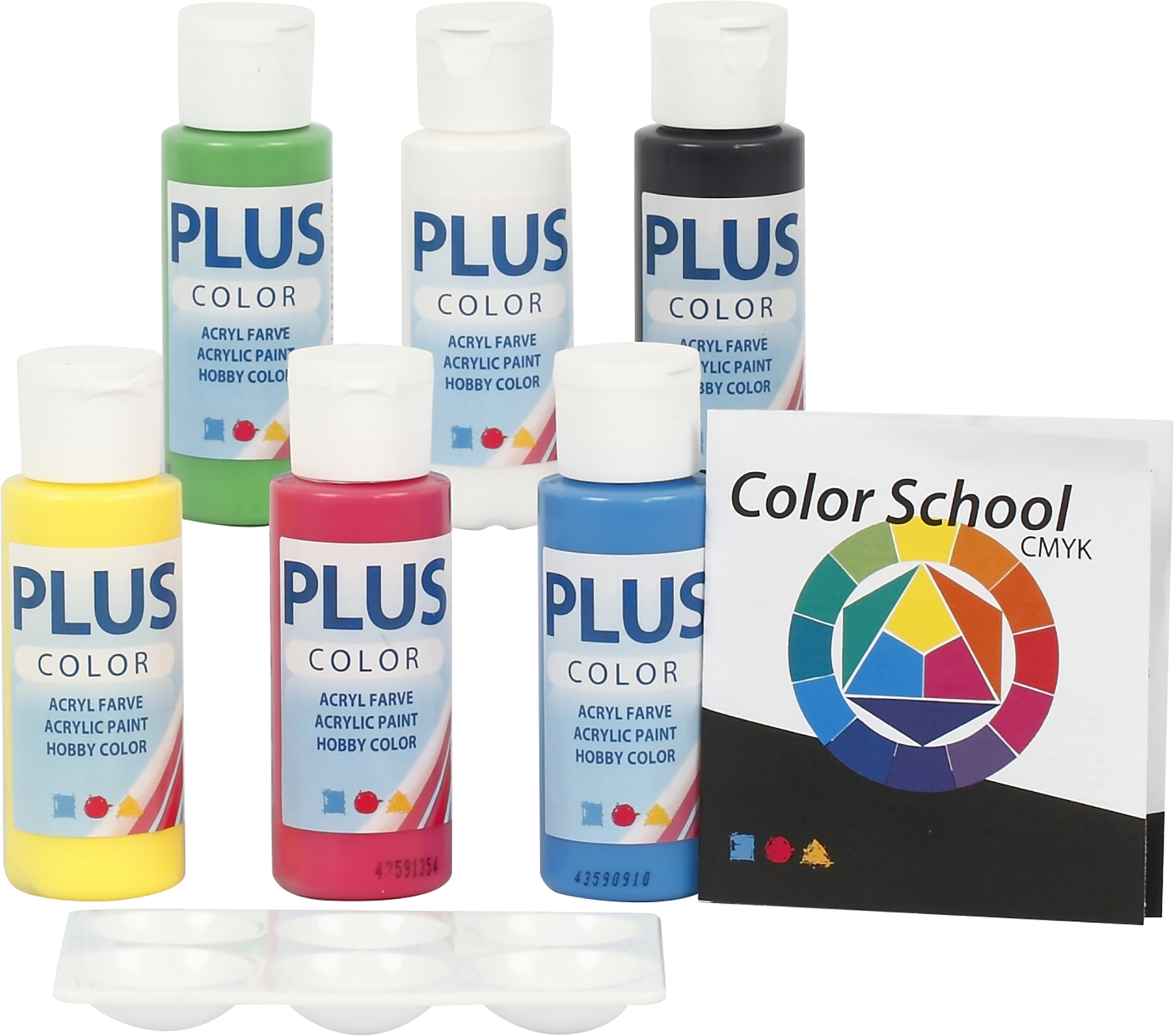 [8300415] Hobbyfärg Plus Bas 6 x 60 ml