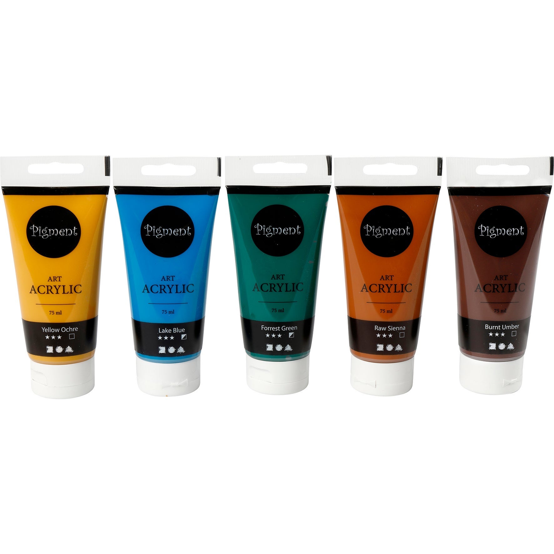 [8301002] Akrylfärg Pigment naturmix 5x75ml