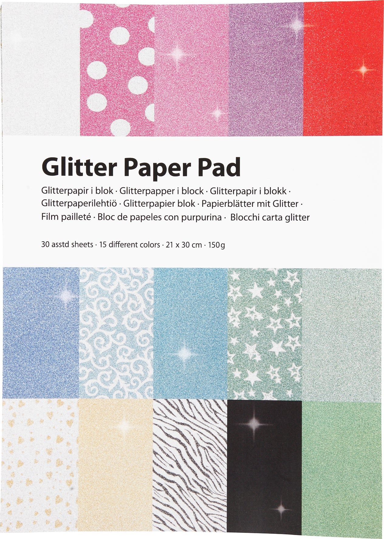 [8310282] Papper glitter A4 150g 30/fp