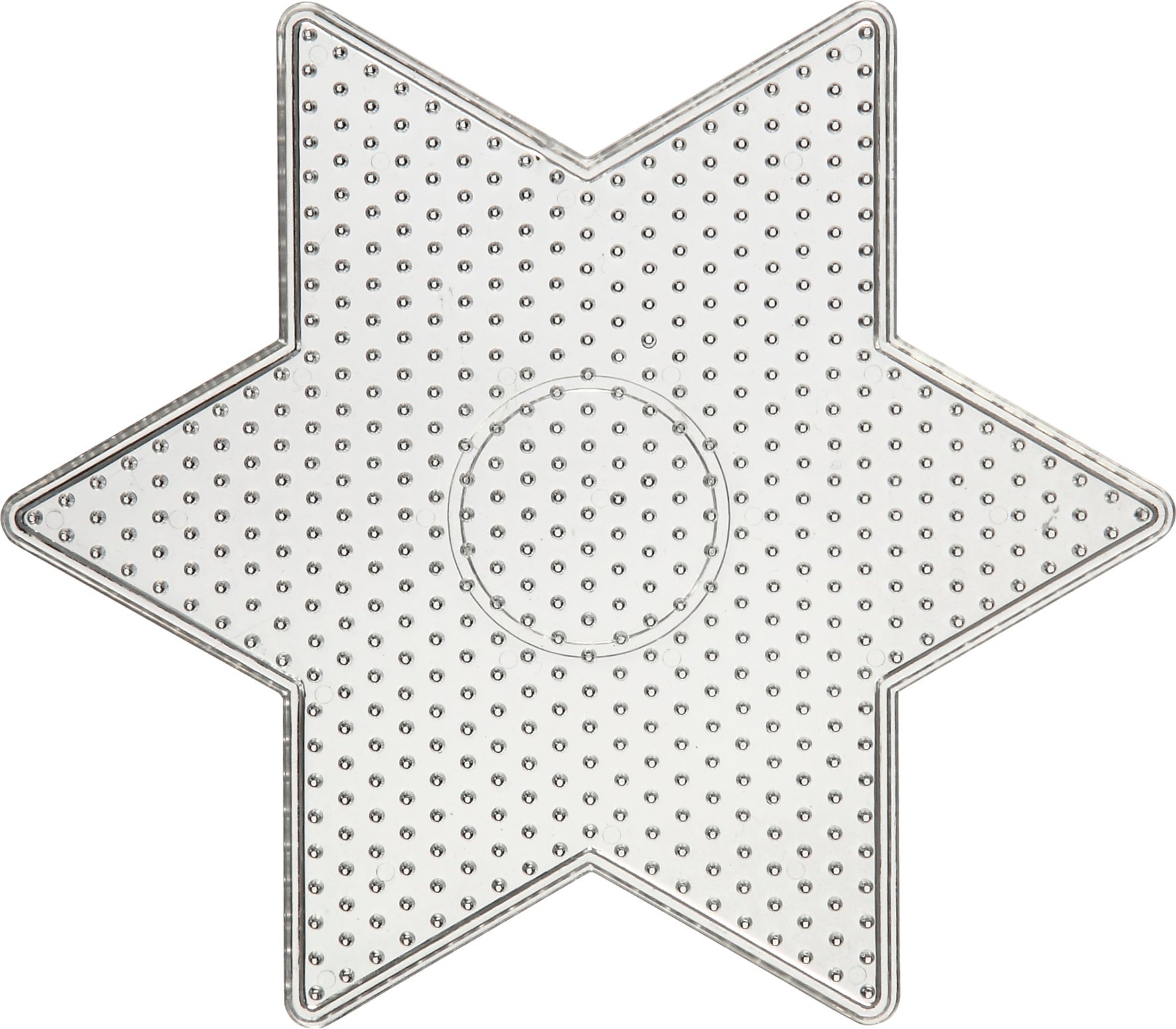 [8200646] Pärlplatta stjärna 15 cm transparent