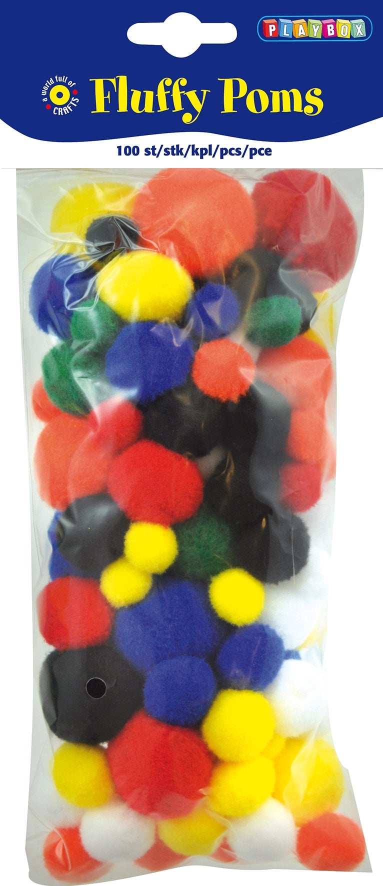 [8200850] Pompombollar sorterade färger 100/fp