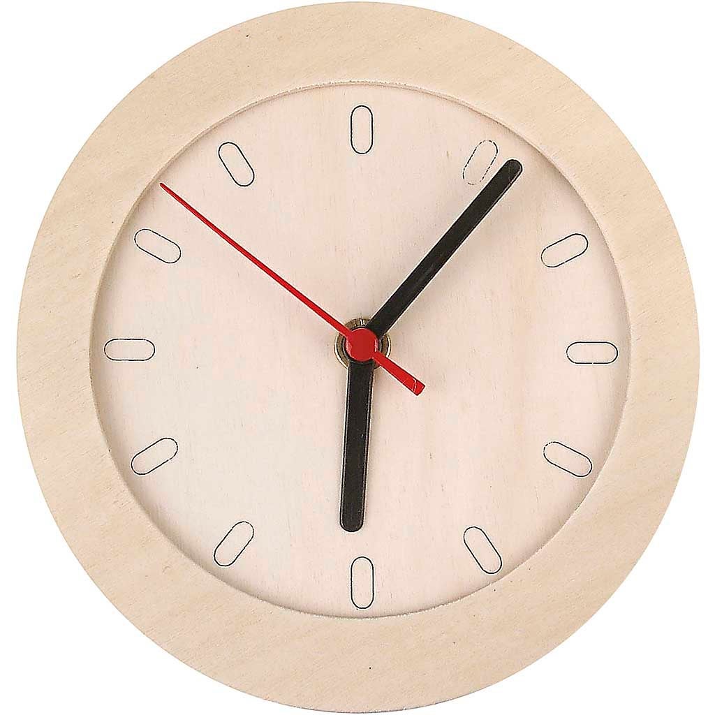 [8300872] Klocka med träram 15 cm plywood
