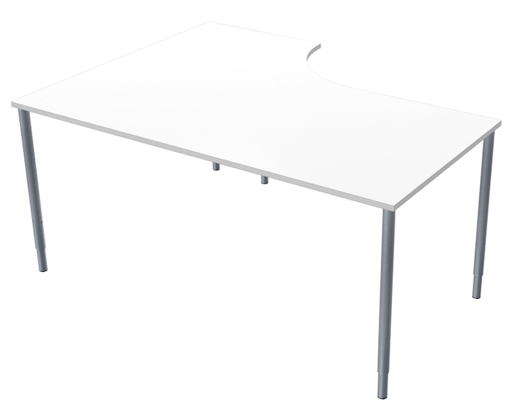 [2482123] Skrivbord Bas 160x120 cm H  Vit Lanab