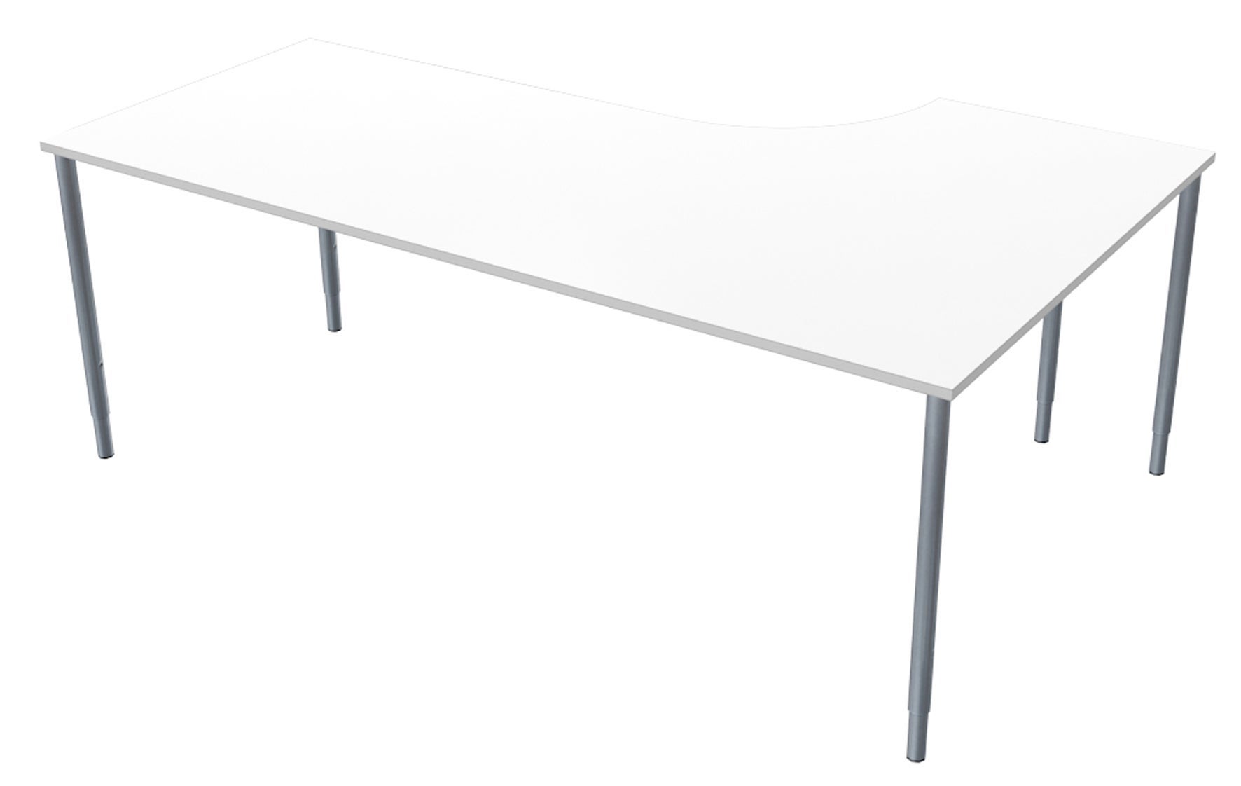 [2482126] Skrivbord Bas 200x120 cm V Vit Lanab