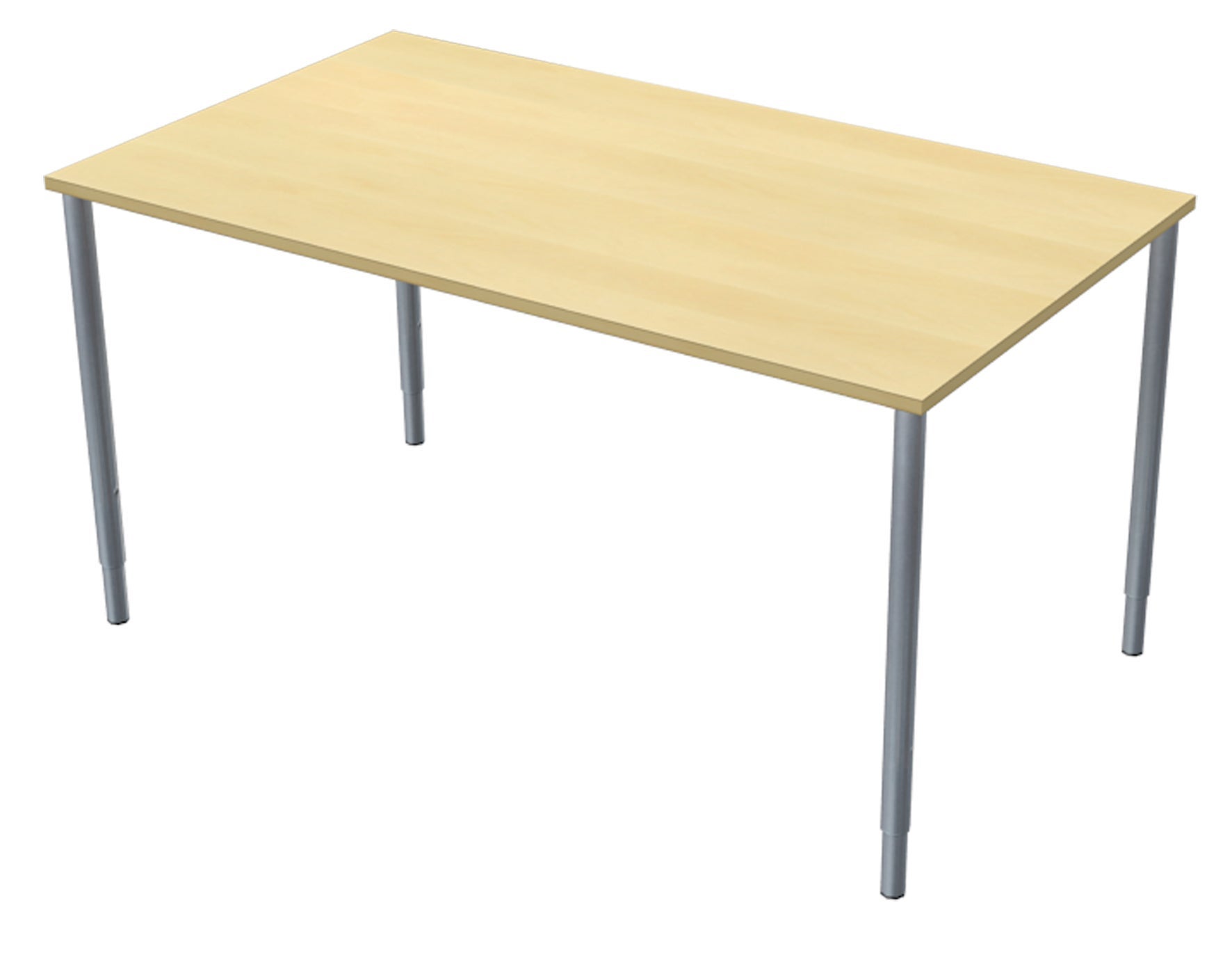 [2482183] Skrivbord 140x80 cm björkmelamin/silver Lanab