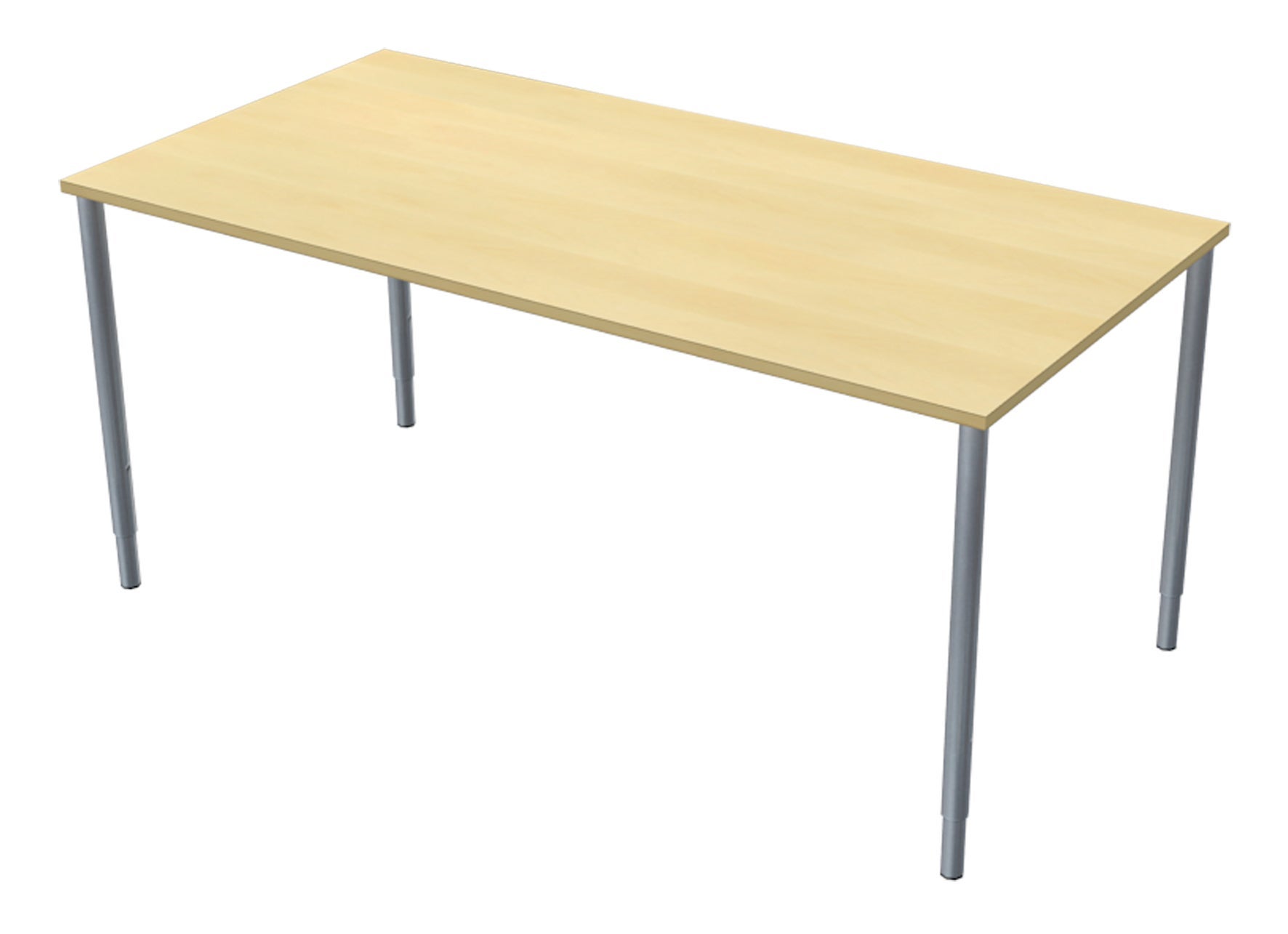[2482186] Skrivbord 160x80 cm björkmelamin/silver Lanab