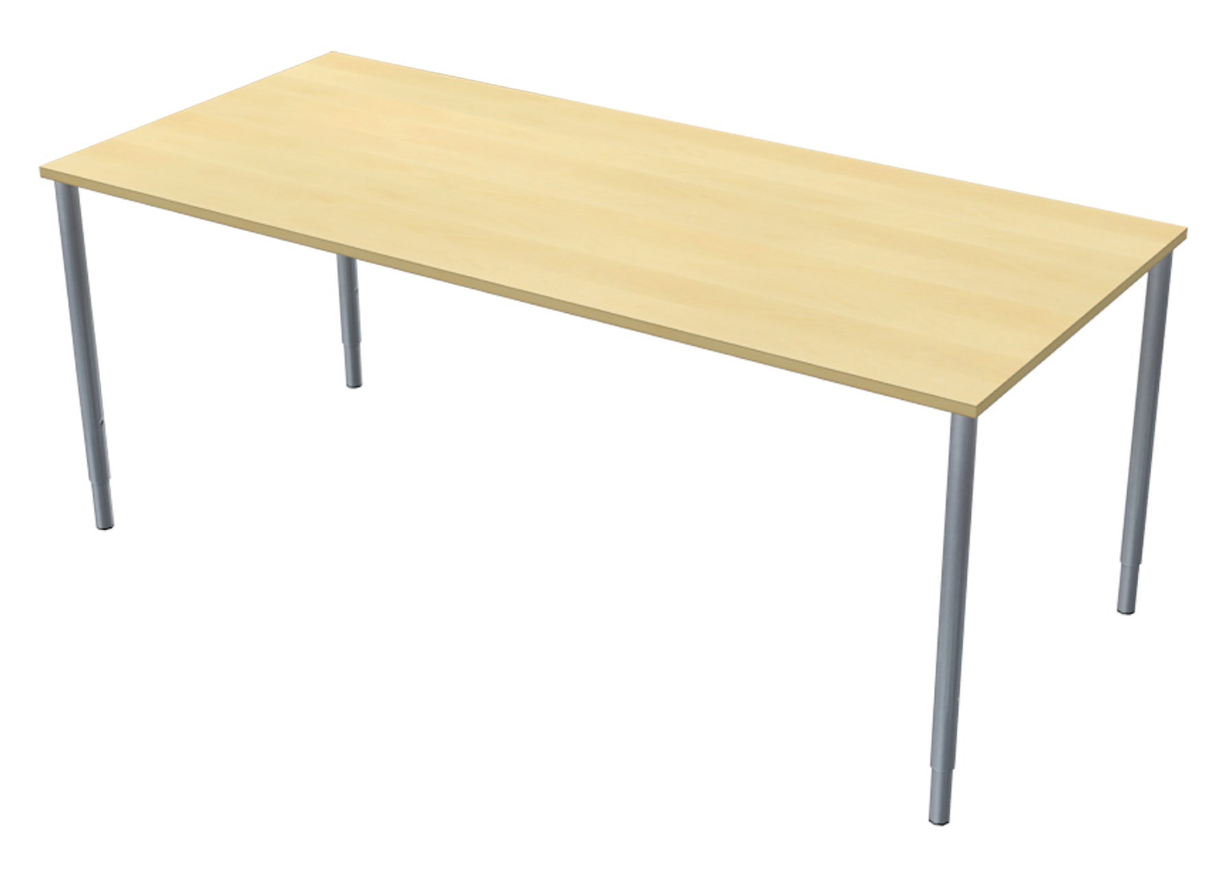 [2482189] Skrivbord 180x80 cm björkmelamin/silver Lanab