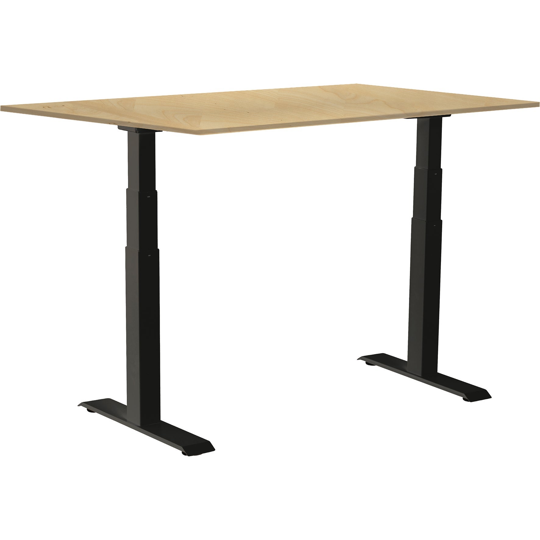 [8559283] Skrivbord el Easydesk Adapt VI björk/svart 140x80 cm