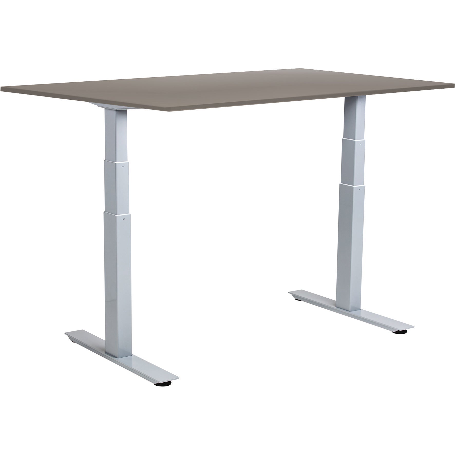 [8559260] Skrivbord el Easydesk Adapt VI grå/aluminium 160x80 cm