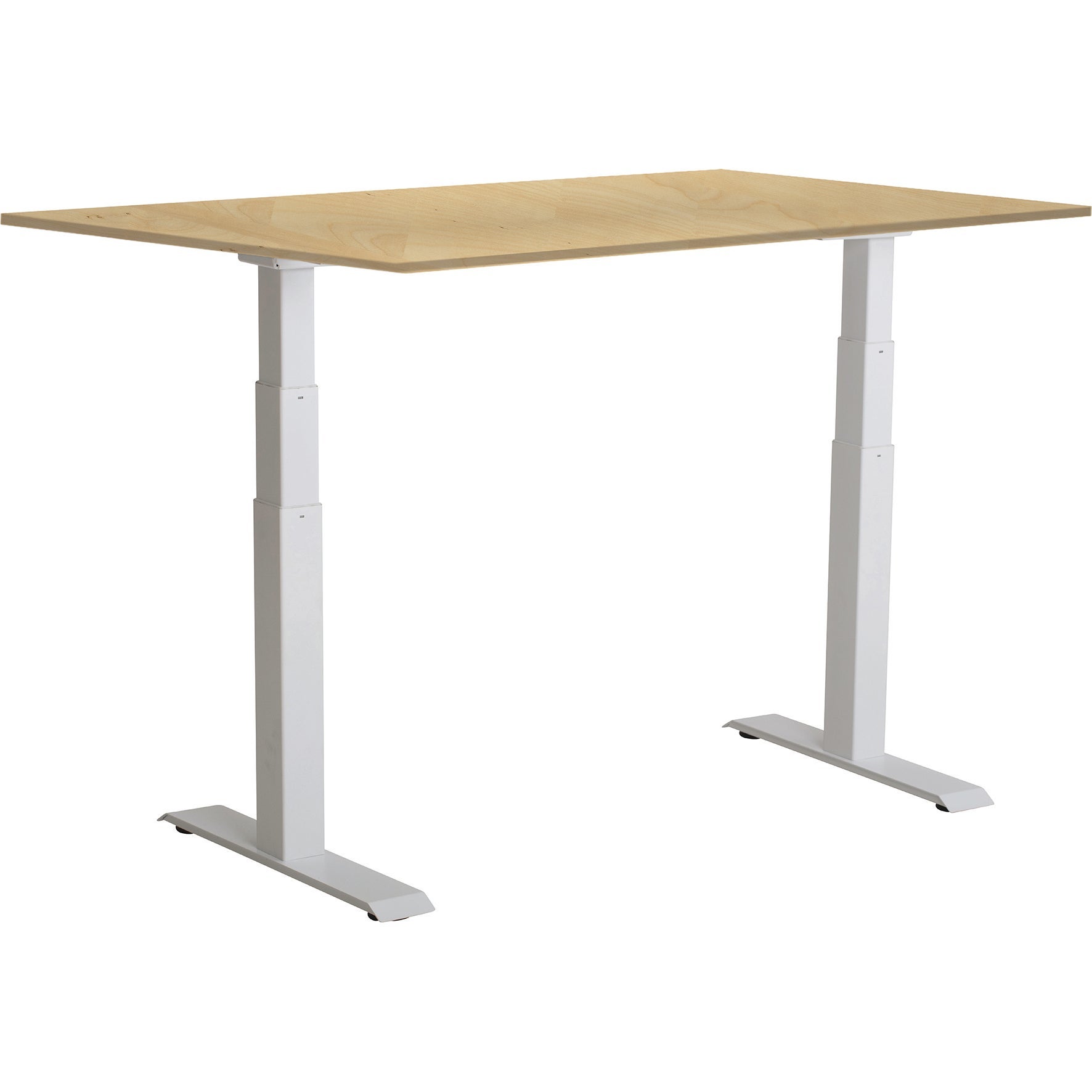 [8559273] Skrivbord el Easydesk Adapt VI björk/vit 120x80 cm