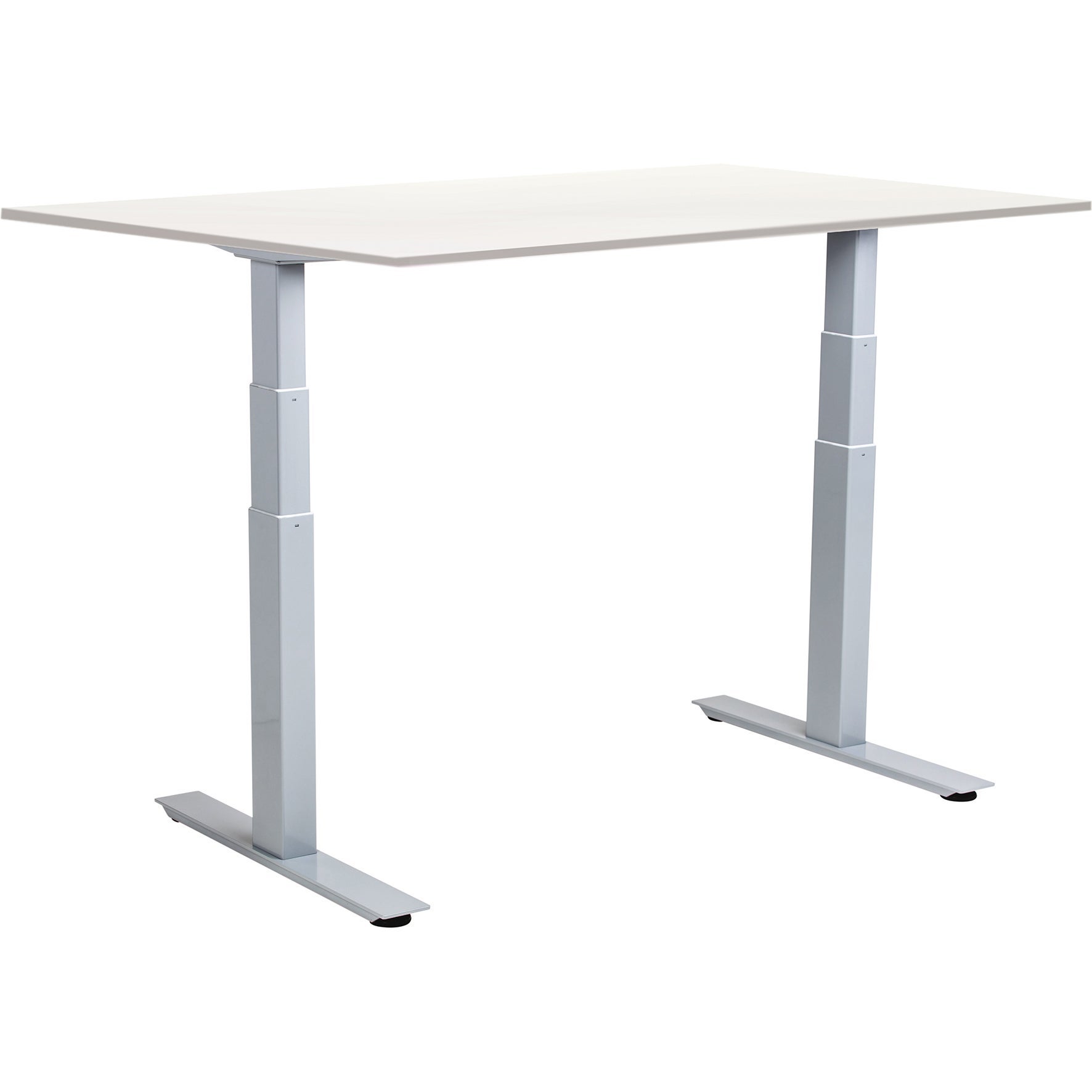 [8559263] Skrivbord el Easydesk Adapt VI vit/aluminium 160x80 cm