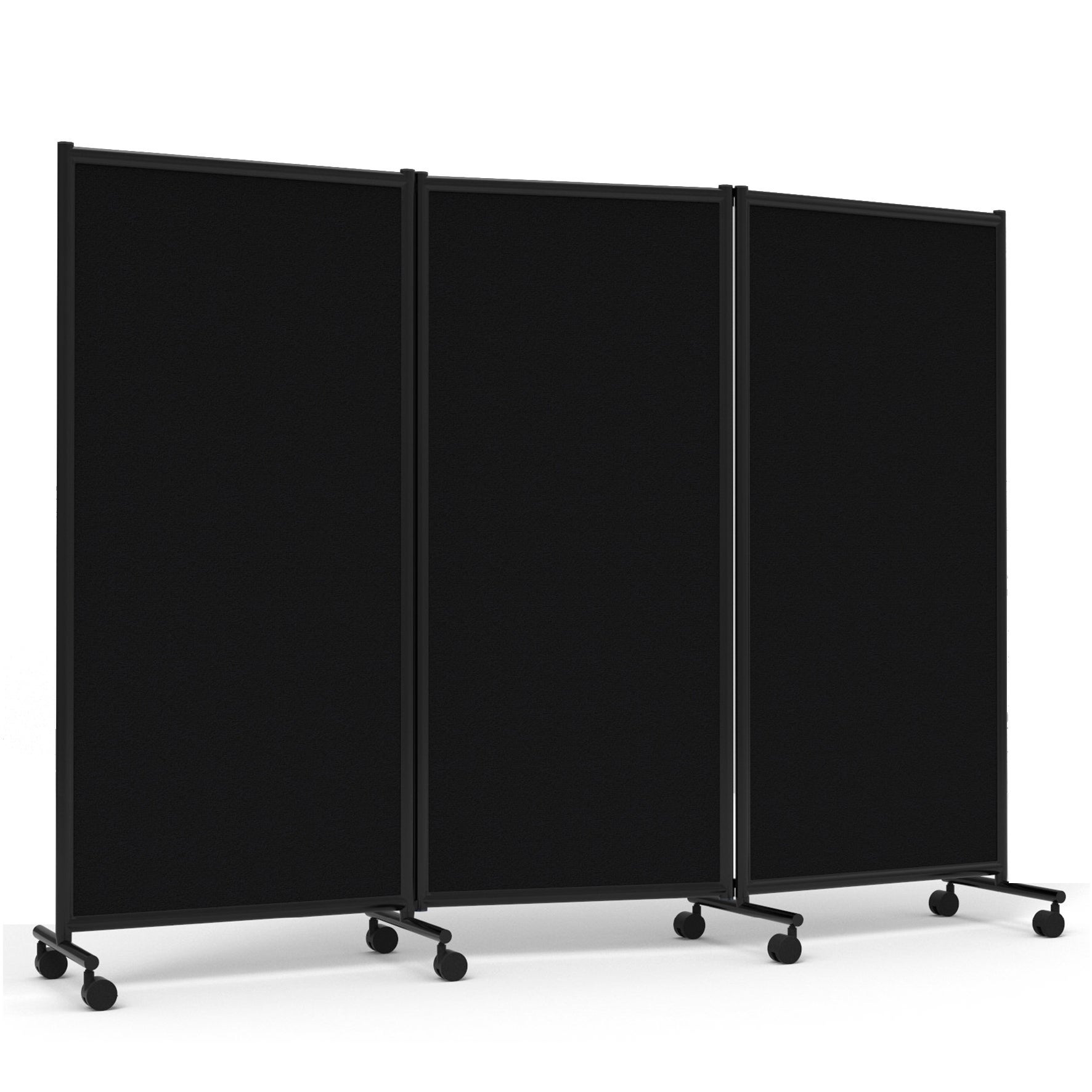 [2484022] Golvskärm Lintex One screen Tre-delad Svart