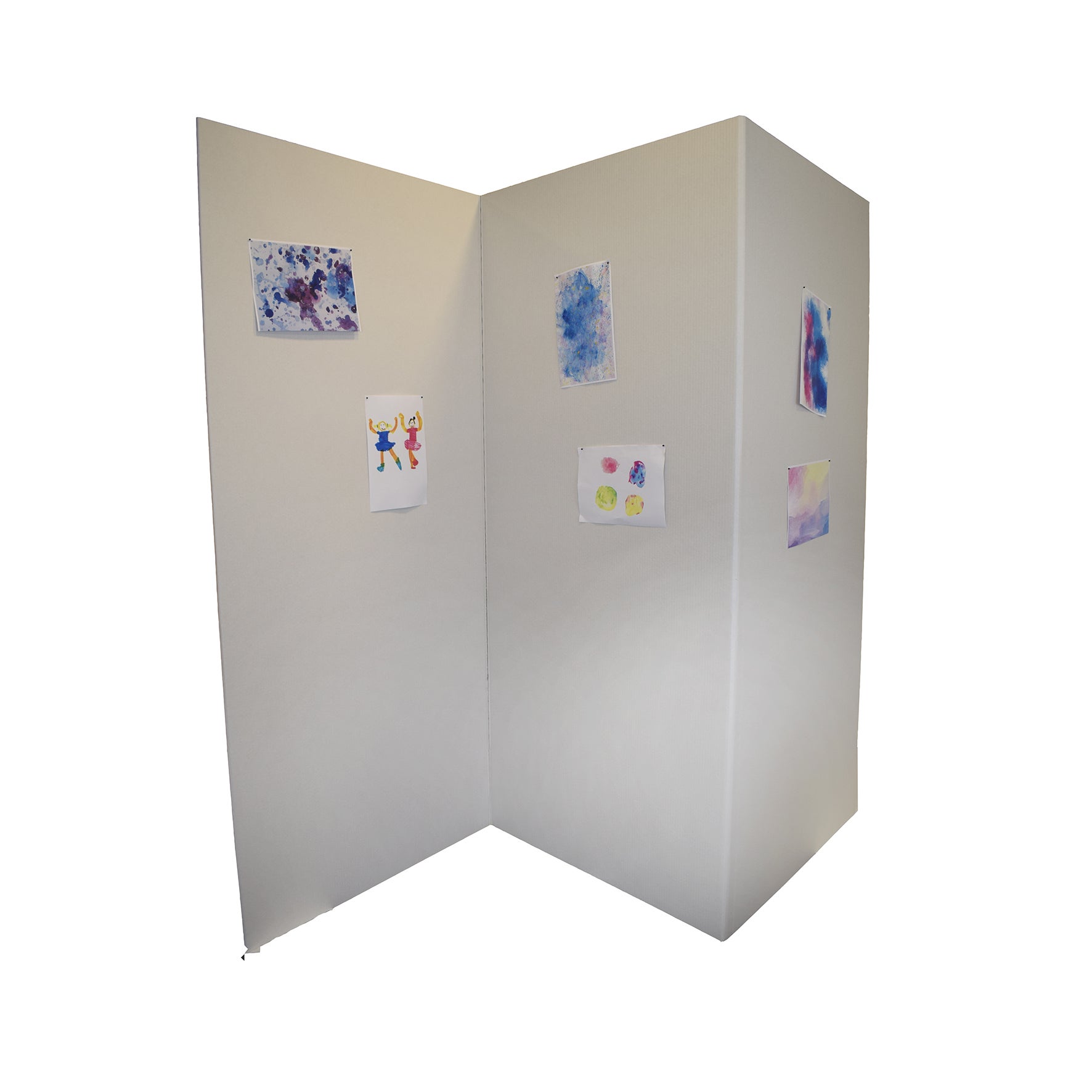 [8560035] Utställningsskärm 3-delad vit 5-pack