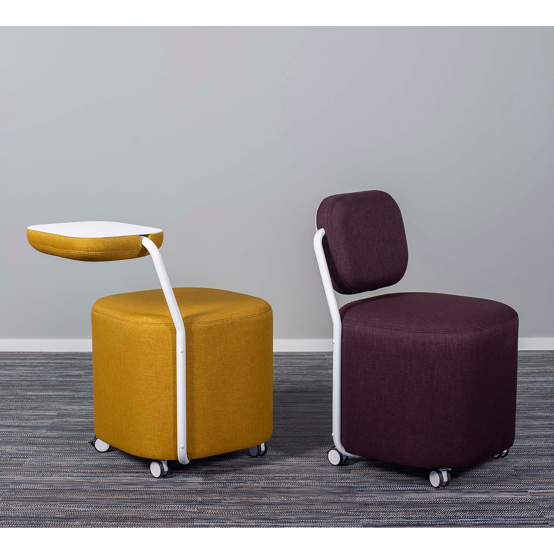 [8558112] Sittmöbel iQseat vridbart stöd & hjul vit