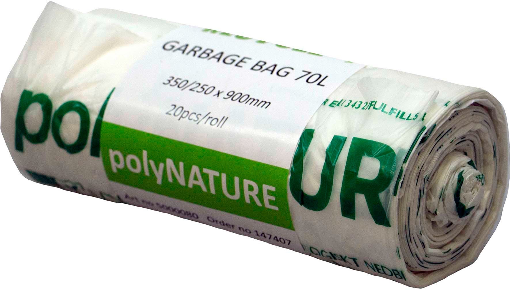 [2850205] Sopsäck Polynature 70l vit 20/