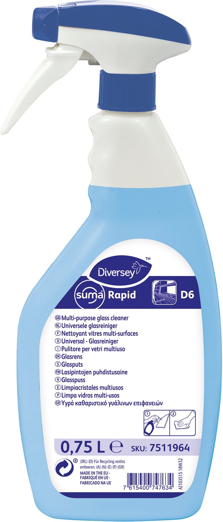 [2260437] Glasputsmedel Suma Rapid 0.75 liter