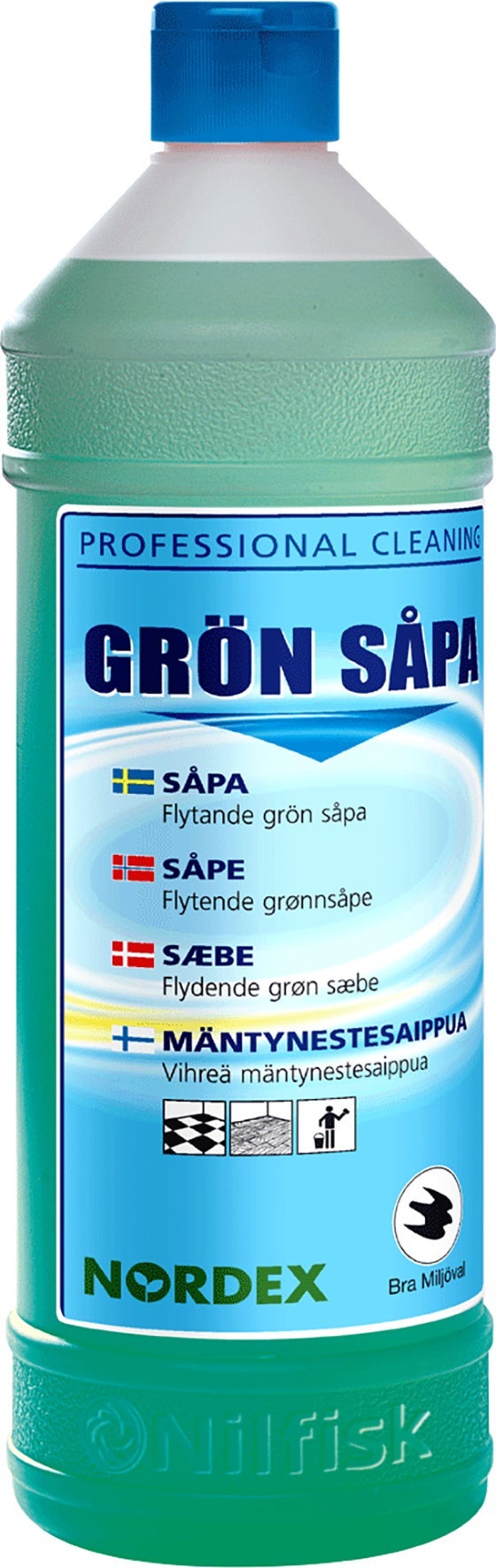 [2256446] Såpa Grön Flytande 1 liter
