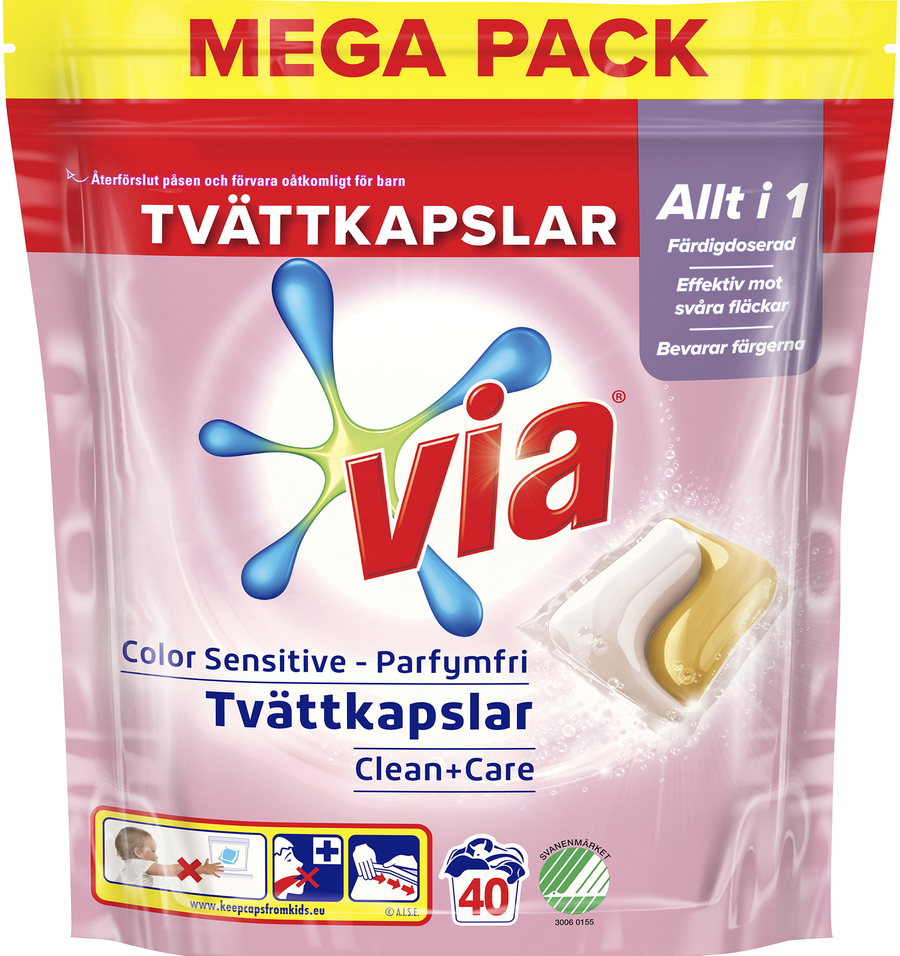 [8555559] Tvättkapslar Via Col Sens 40/