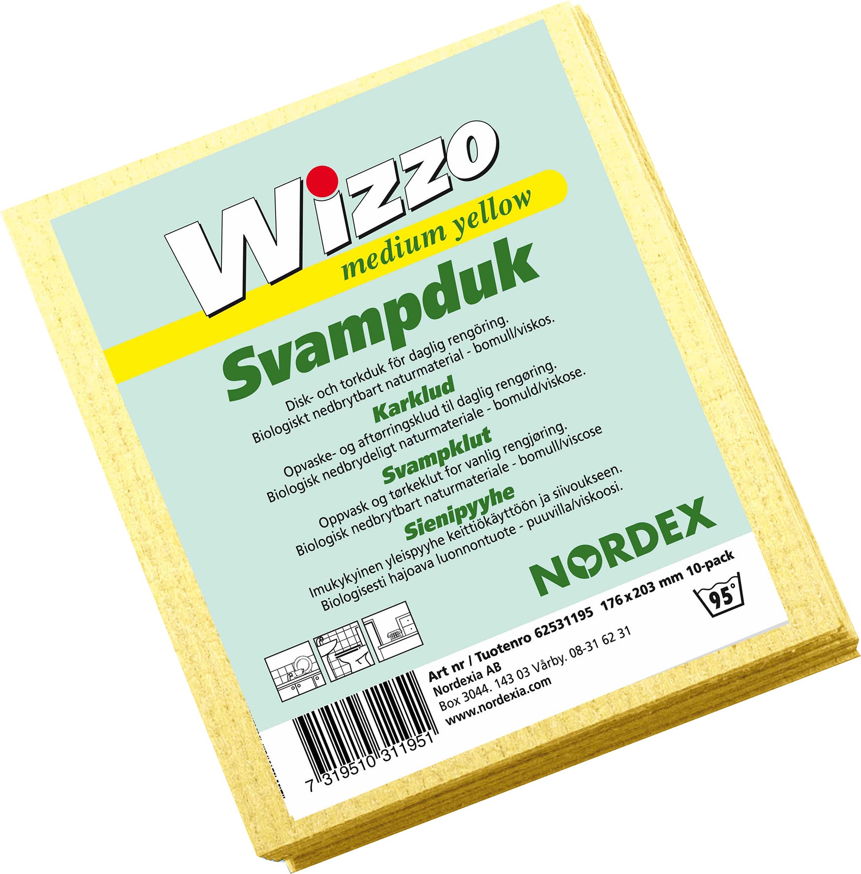 [2580445] Diskduk Wizzo medium 175 x 203 mm gul 10 st/fp