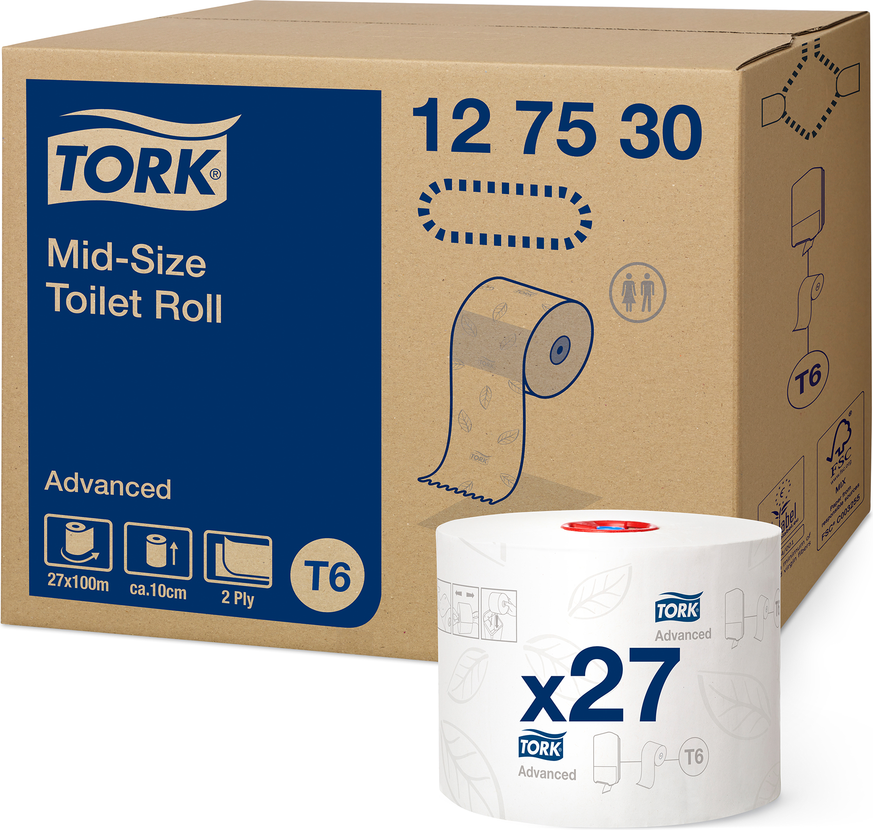 [2514121] Toalettppr TorkAdvanced T6 27