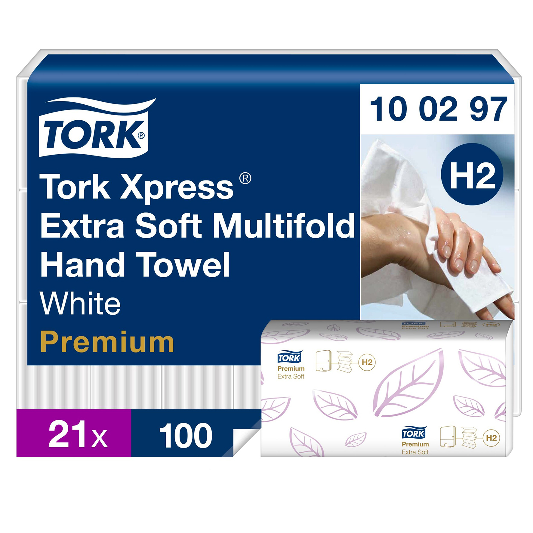 [2514106] Handduk Tork Premium H2 2100/f