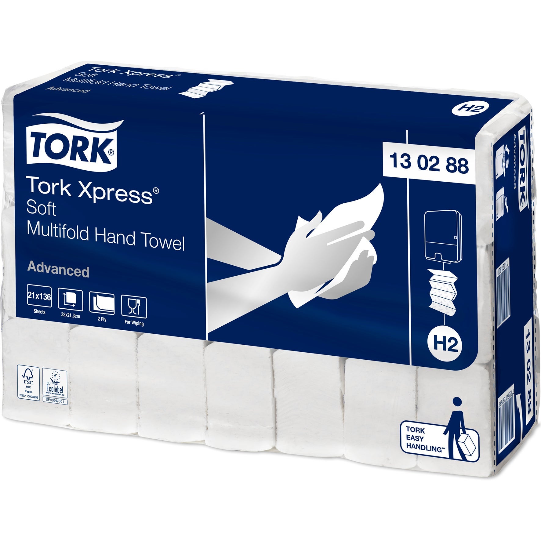 [2514120] Pappershandduk Tork Xpress® Mjuk Advanced H2 2856 st/fp