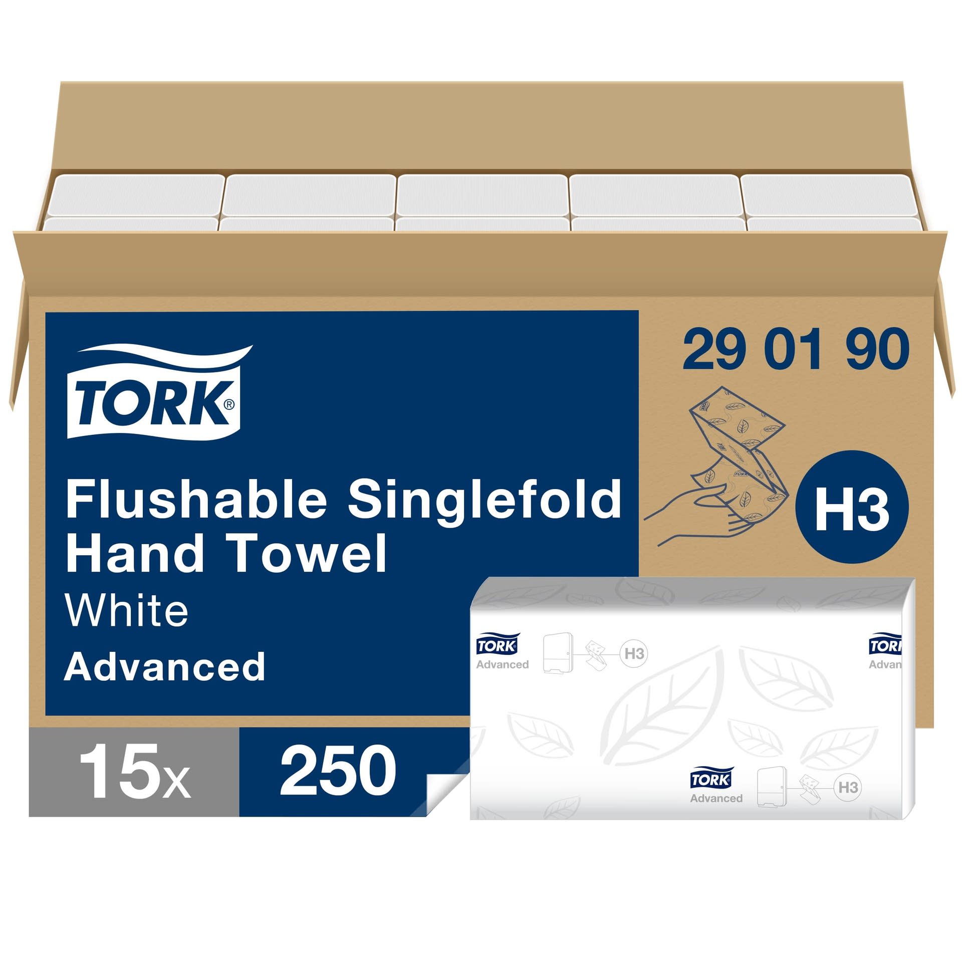 [2511054] Handduk Tork Singlefold spolbar H3 15 krt