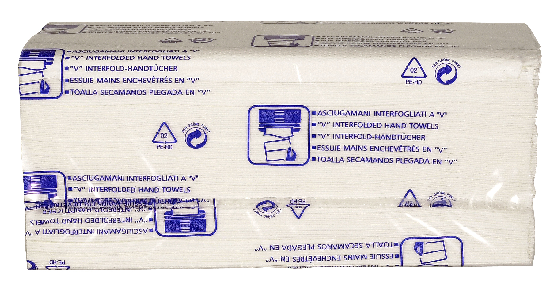 [2511017] Handduk 2l vit multifold 3800/