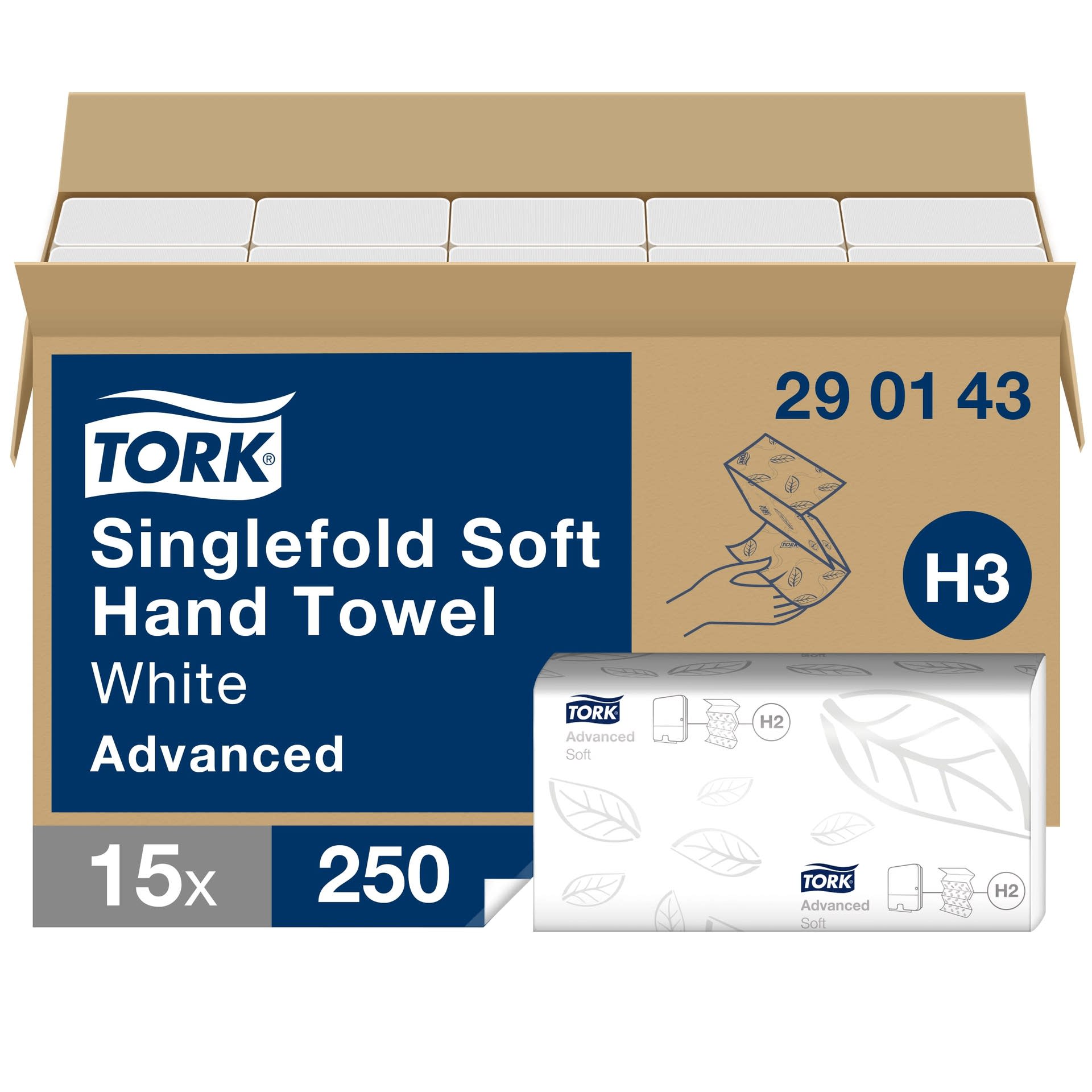 [8560011] Pappershandduk Tork Advanced H3 3750 st/krt