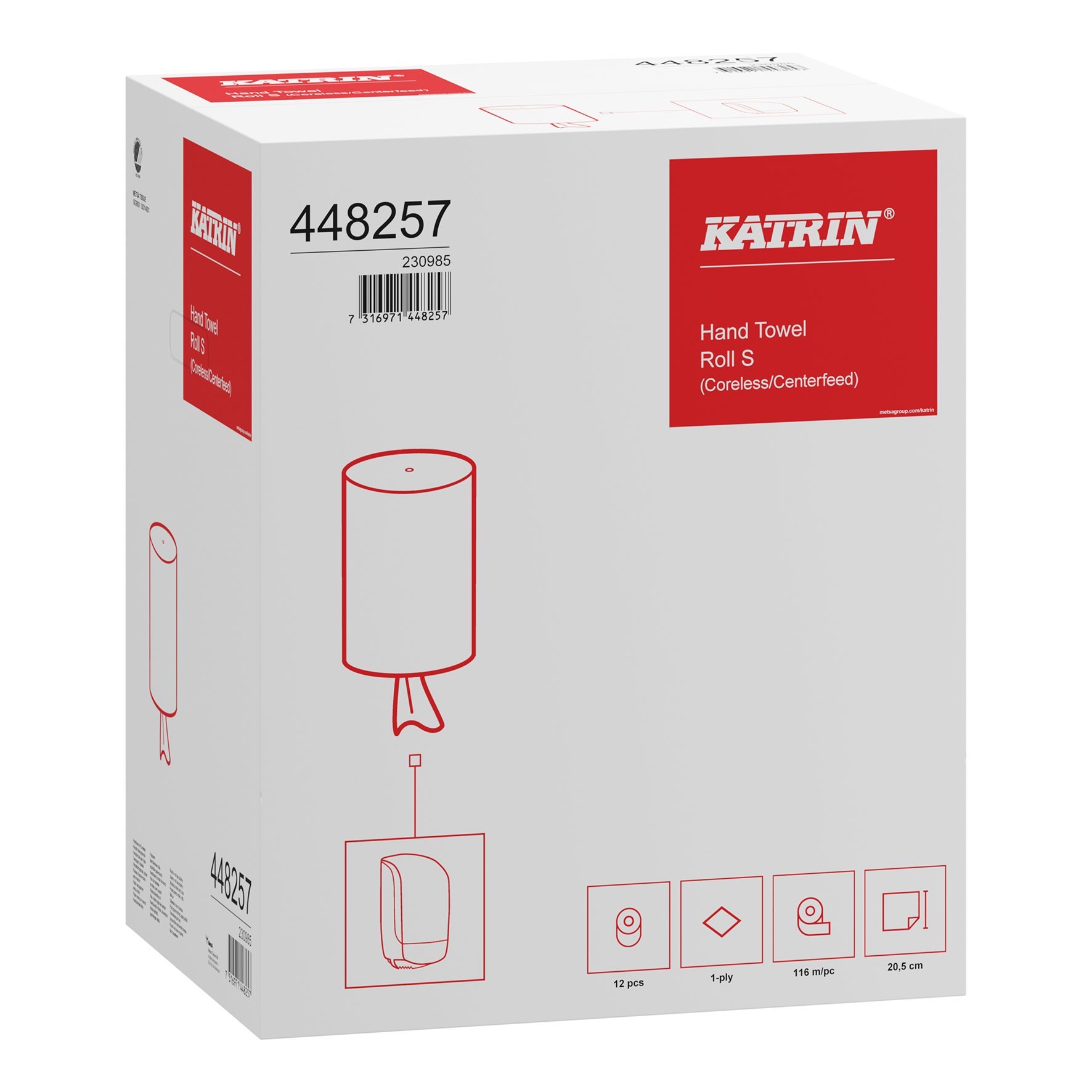 [2260588] Handtork Katrin Cla S Coreless 12 rullar/fp