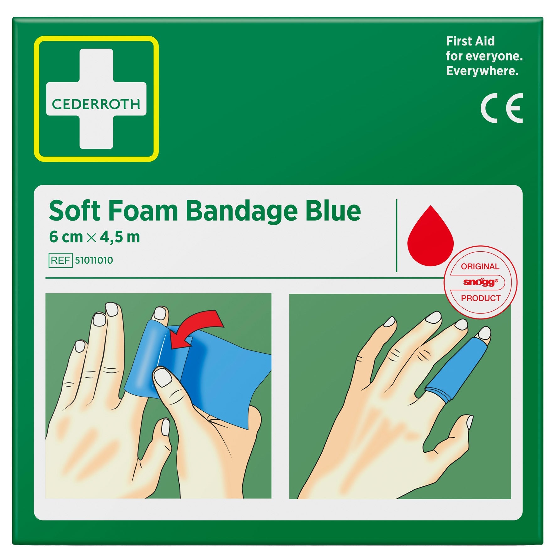 [8551606] Bandage Soft Foam Bandage Blue 4,5 m x 60 mm