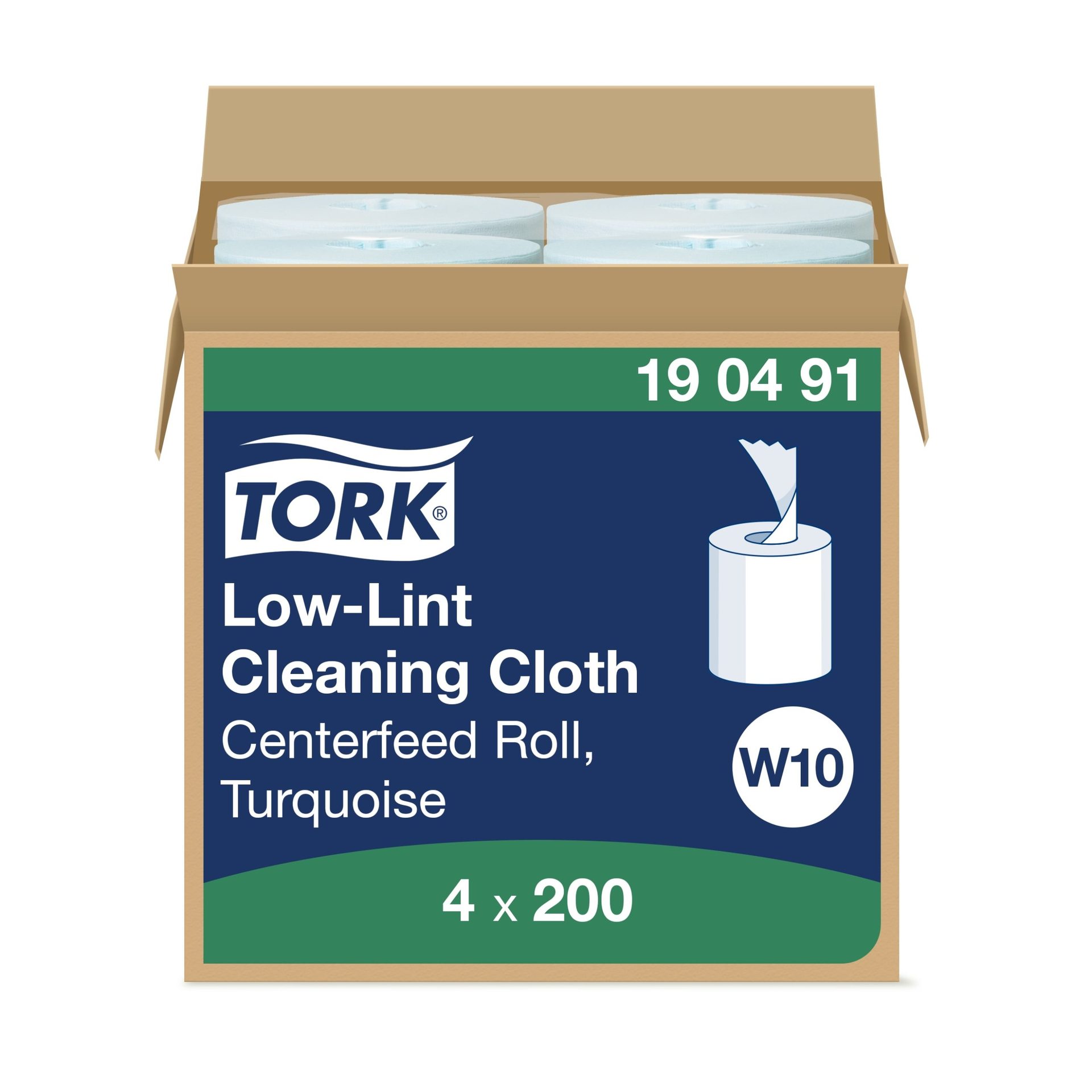 [8556952] Rengöringsduk Precision refill W10 turkos Tork