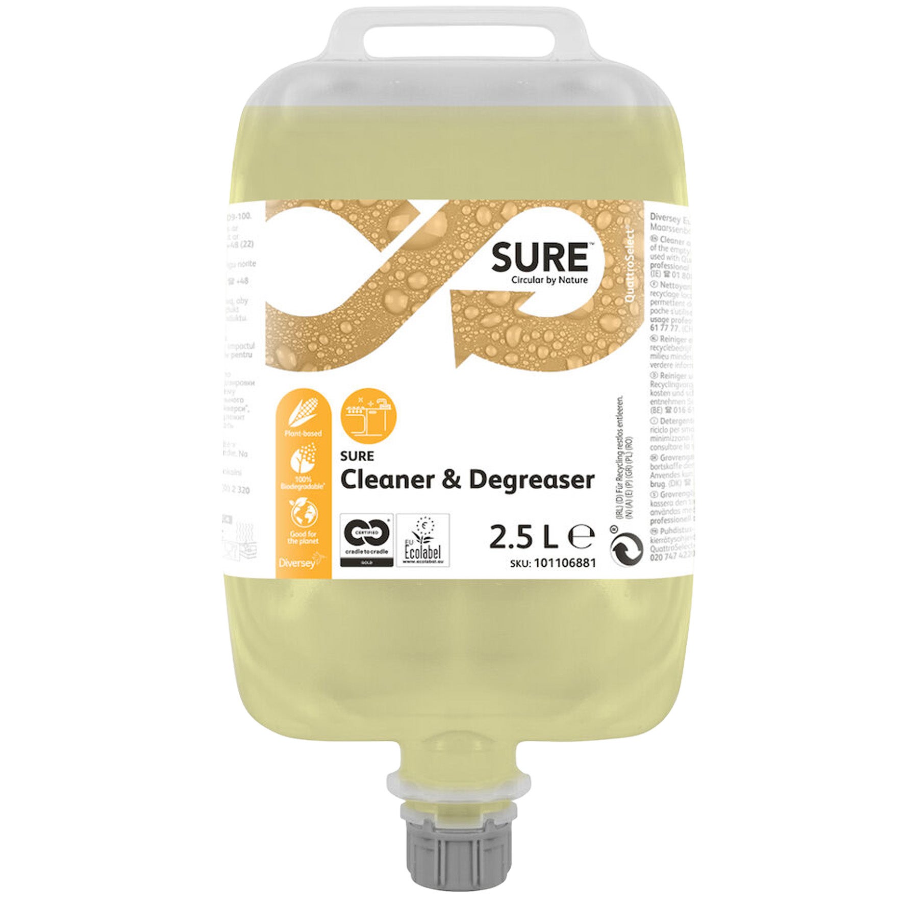 [8550871] Rengöringsmedel kök SURE QS 2,5 liter 2 st/fp