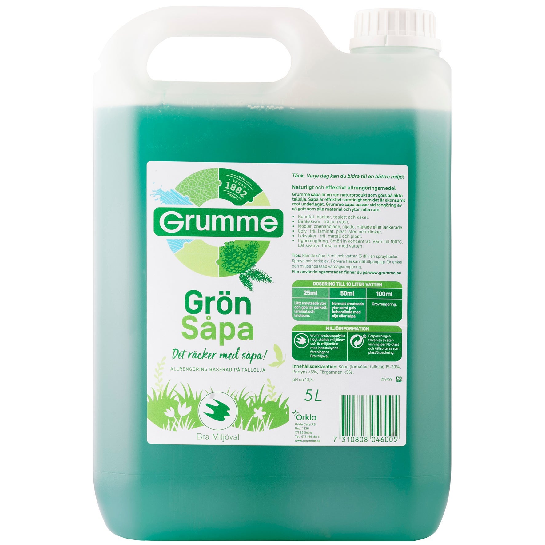[8555654] Såpa Grön Grumme 5 liter