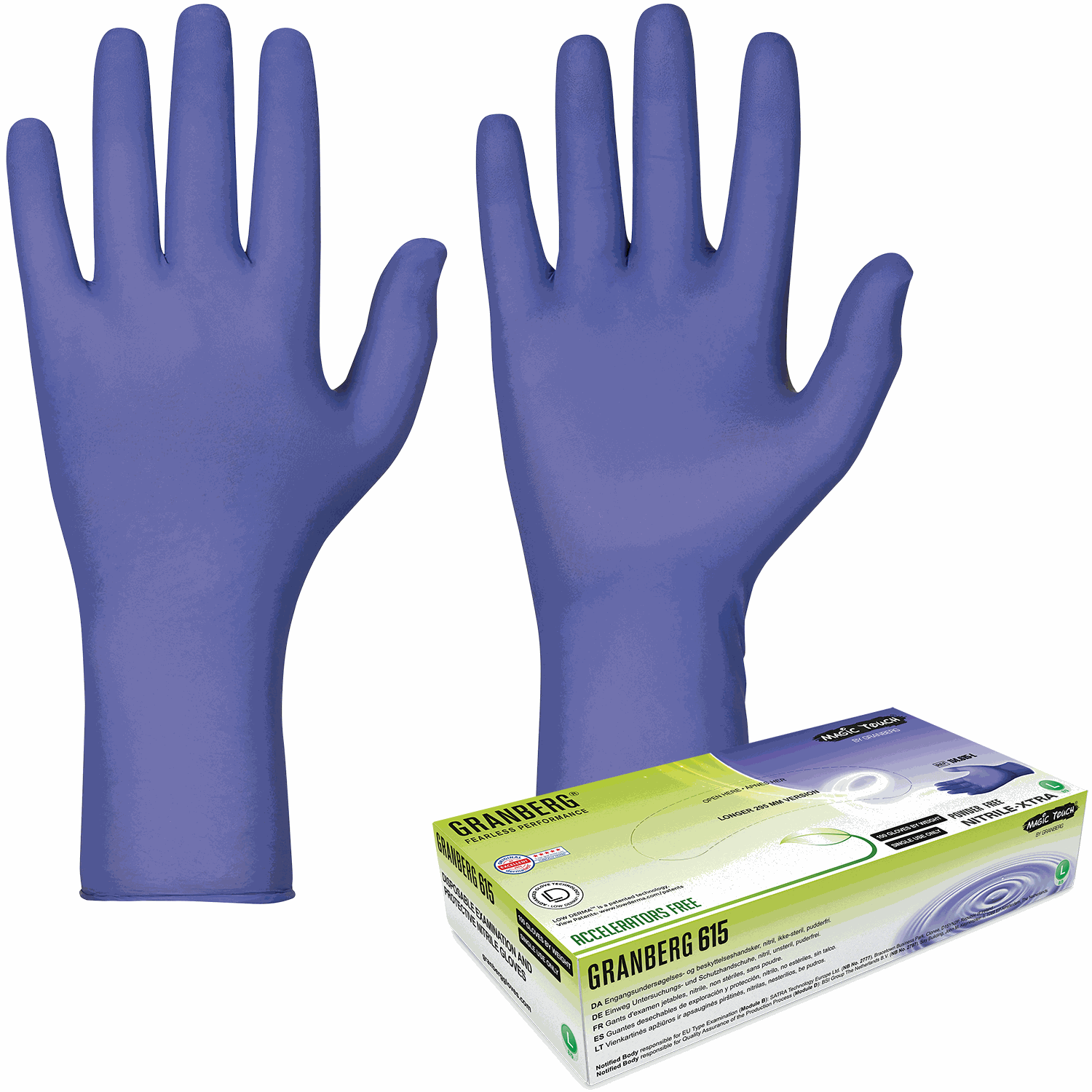 [8558507] Engångshandske nitril puderfri Indigo S 100 st/fp