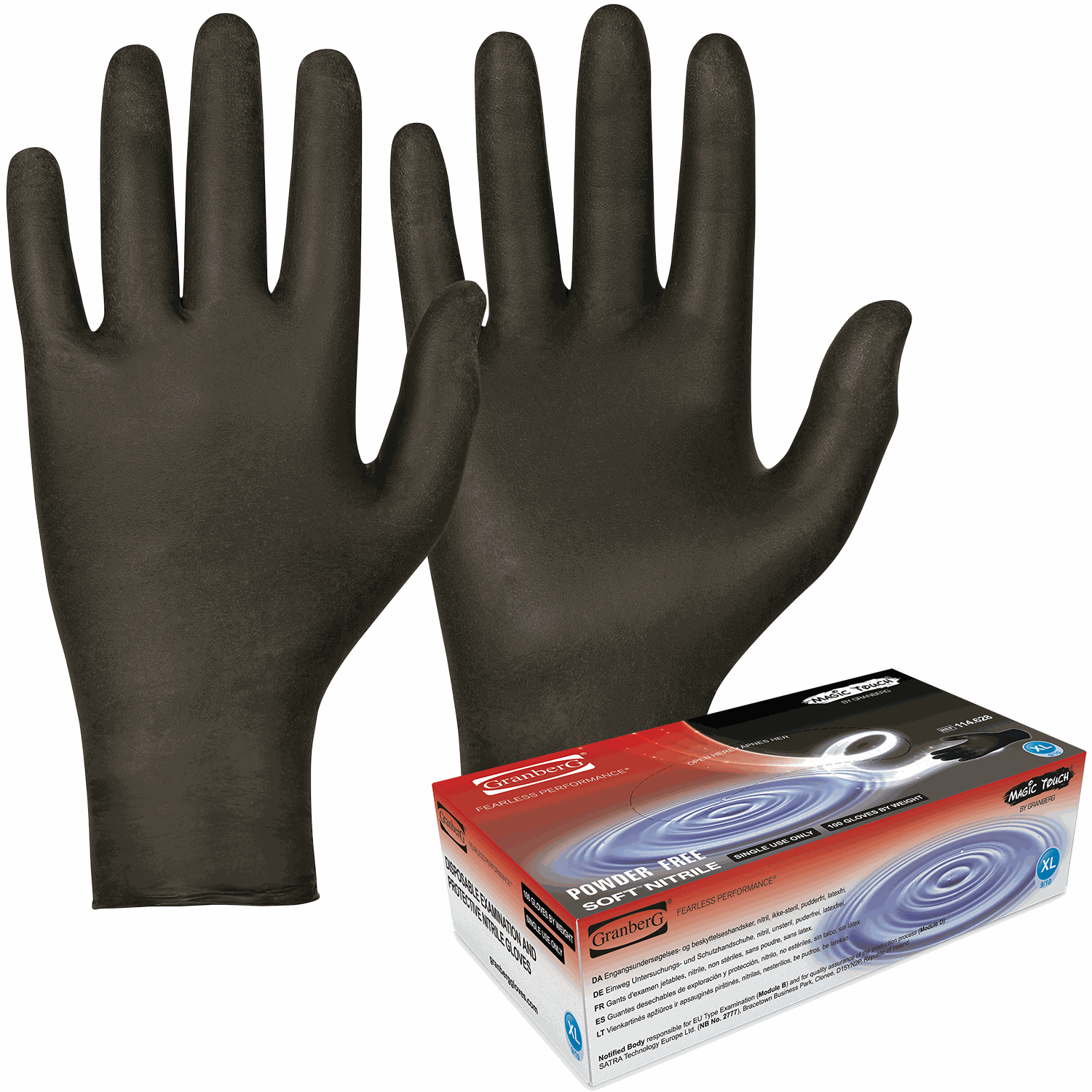 [8558968] Handske Nitril svart L 100 st/fp