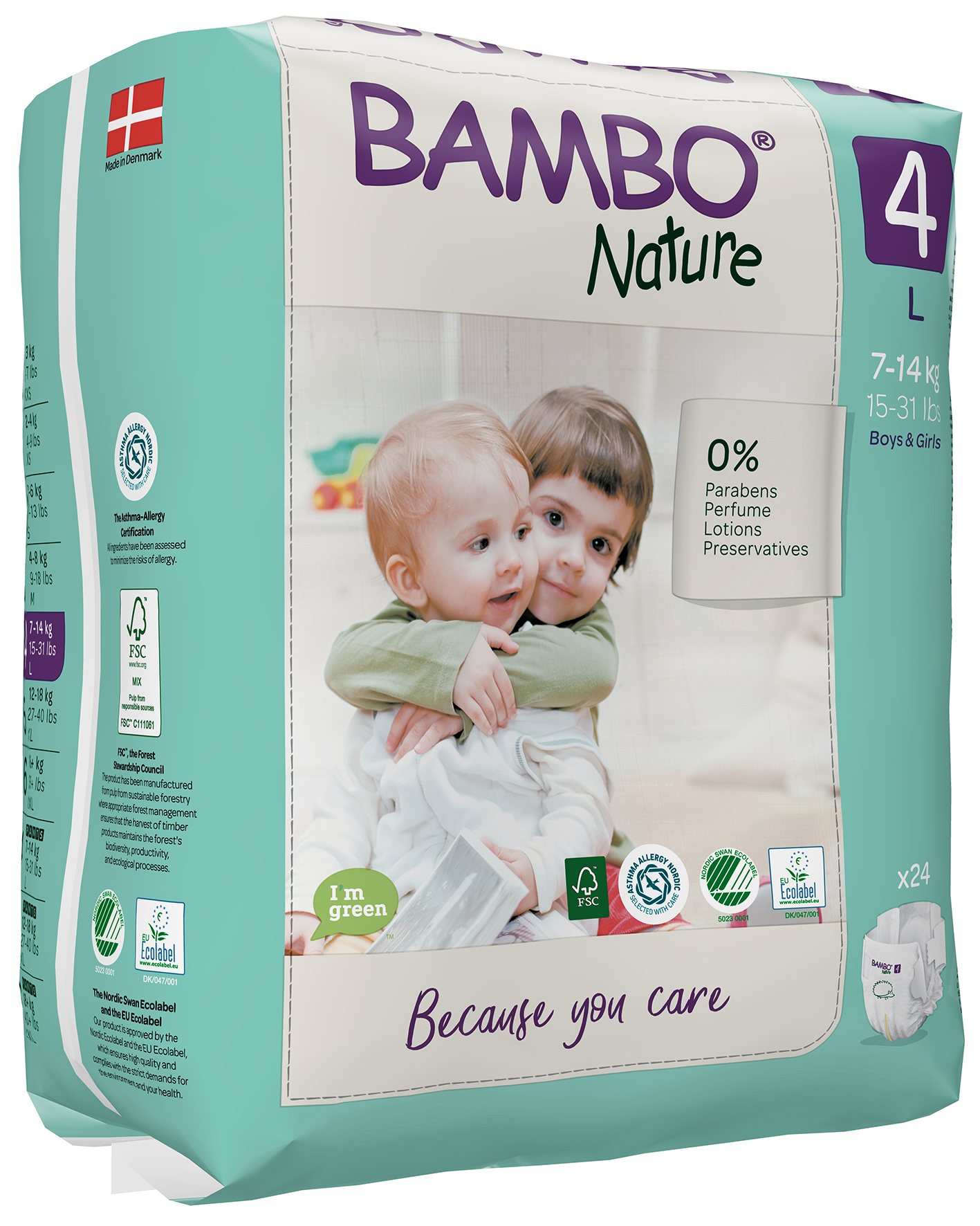[8556125] Blöja Bambo Nature 7-14 kg 24 st/fp