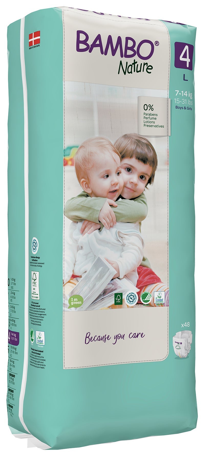 [8556131] Blöja Bambo Nature 7-14 kg tall 48 st/fp