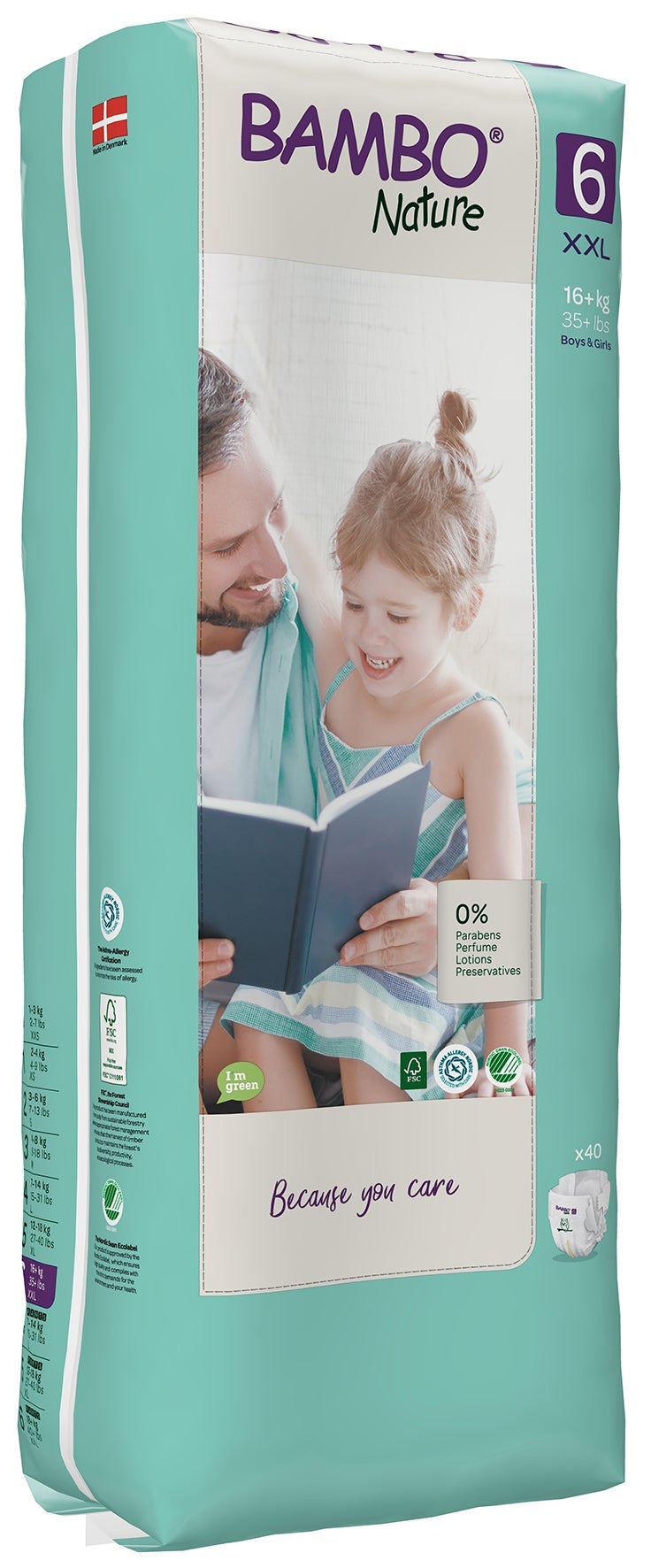 [8556133] Blöja Bambo Nature 16+ kg tall 40 st/fp