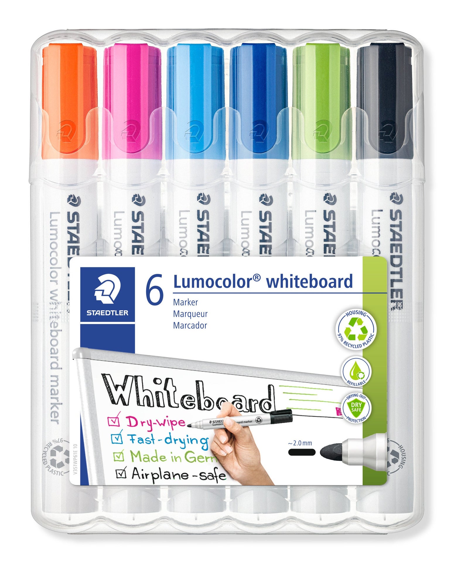 [2409636] Whiteboard-penna Staedtler rund 6 st/fp